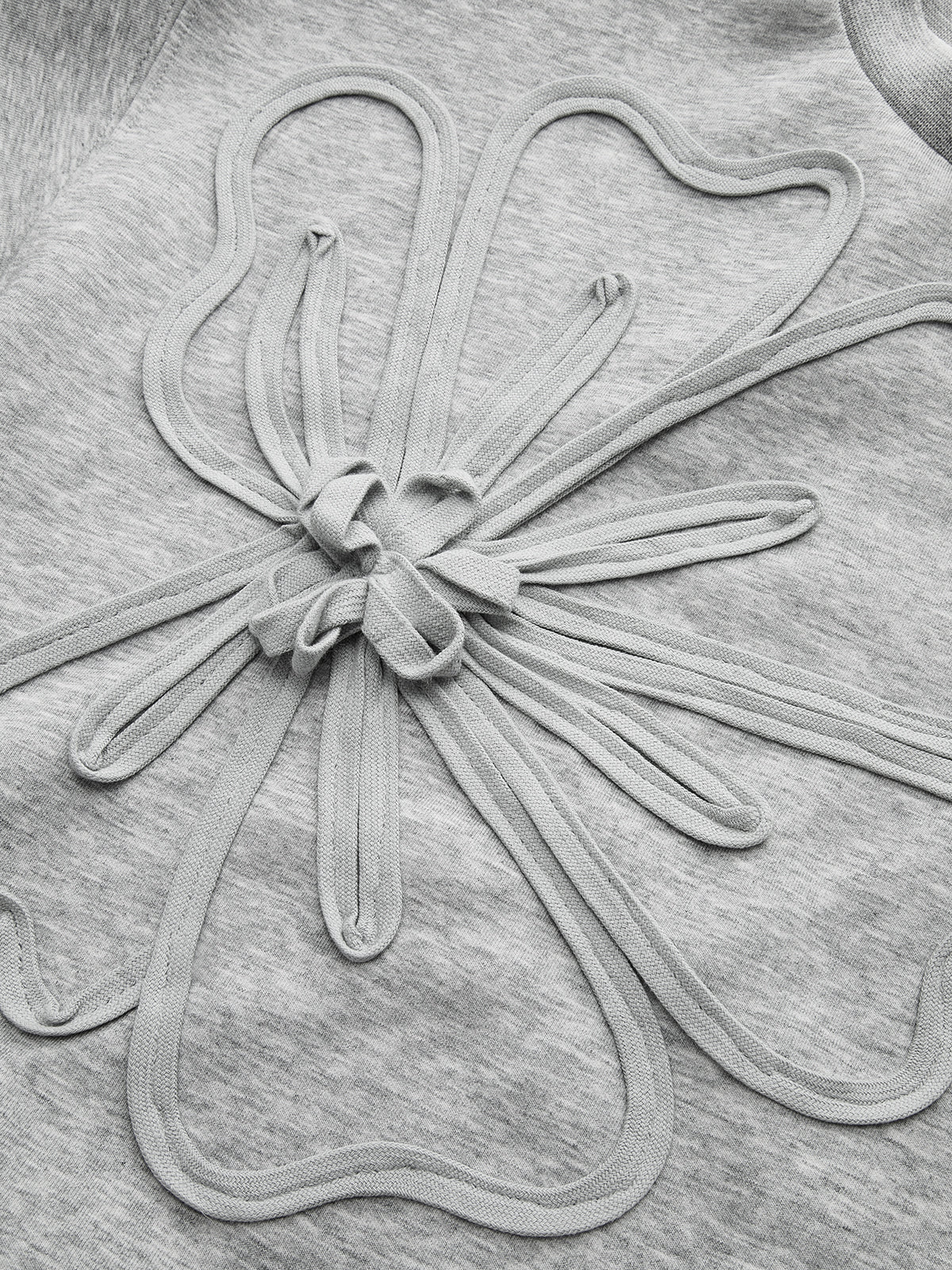 Floral Applique Cropped Sweatshirt