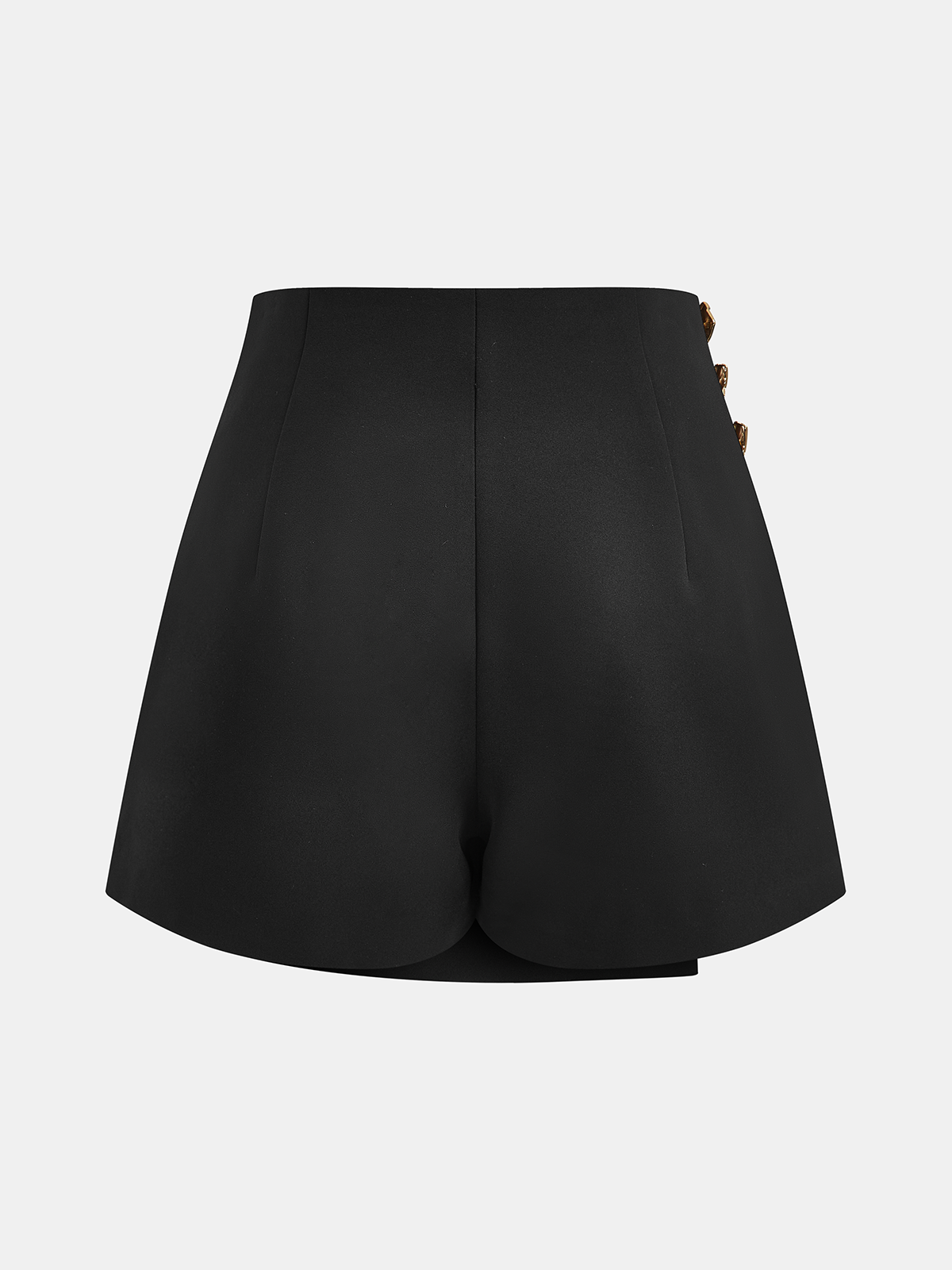 Metal Detail Asymmetric Skort