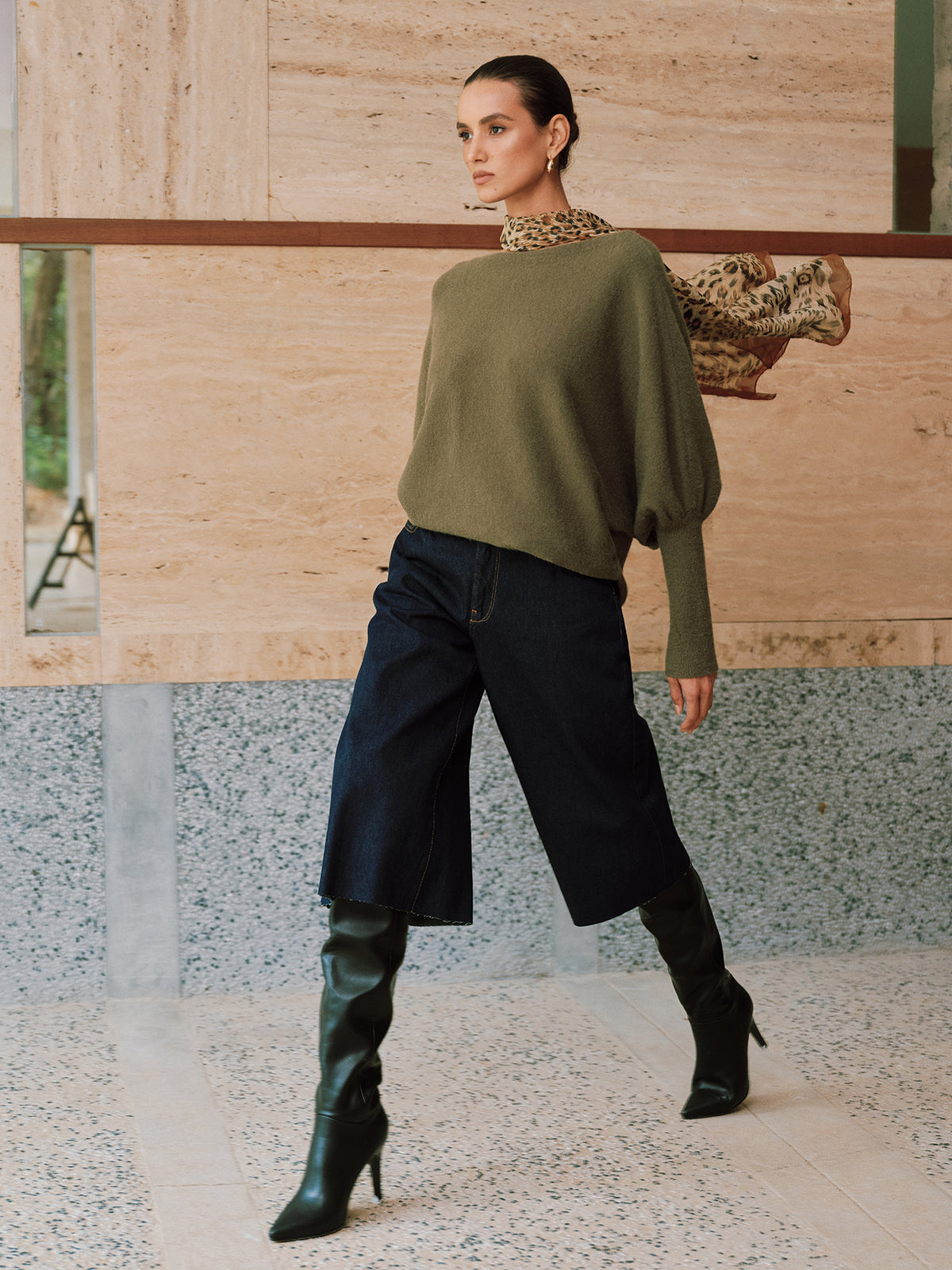 Fledermausärmel-Pullover