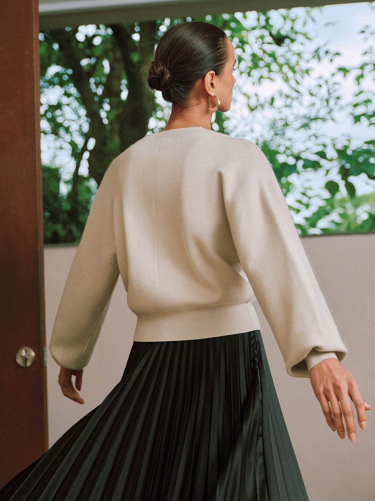 Langarmpullover mit Knopfdetails