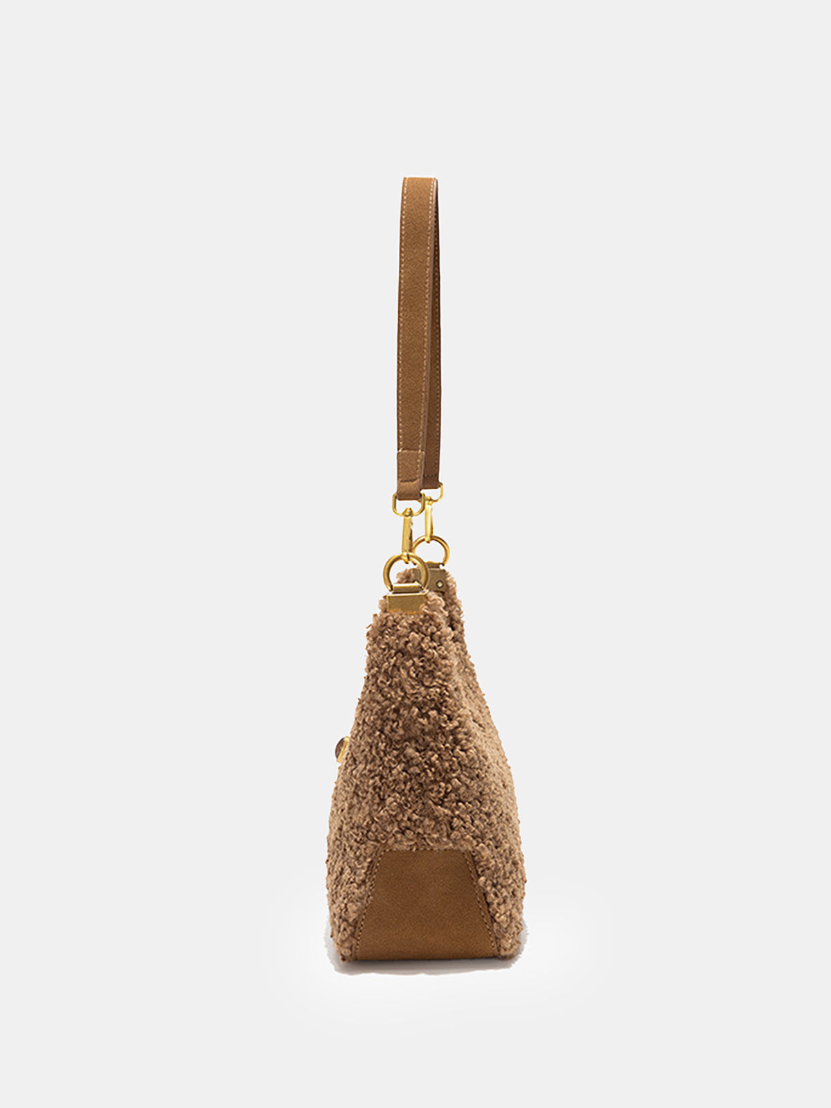Faux Shearling Hobo Bag