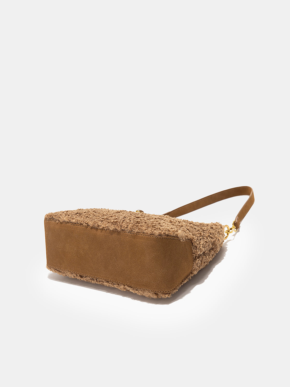 Faux Shearling Hobo Bag