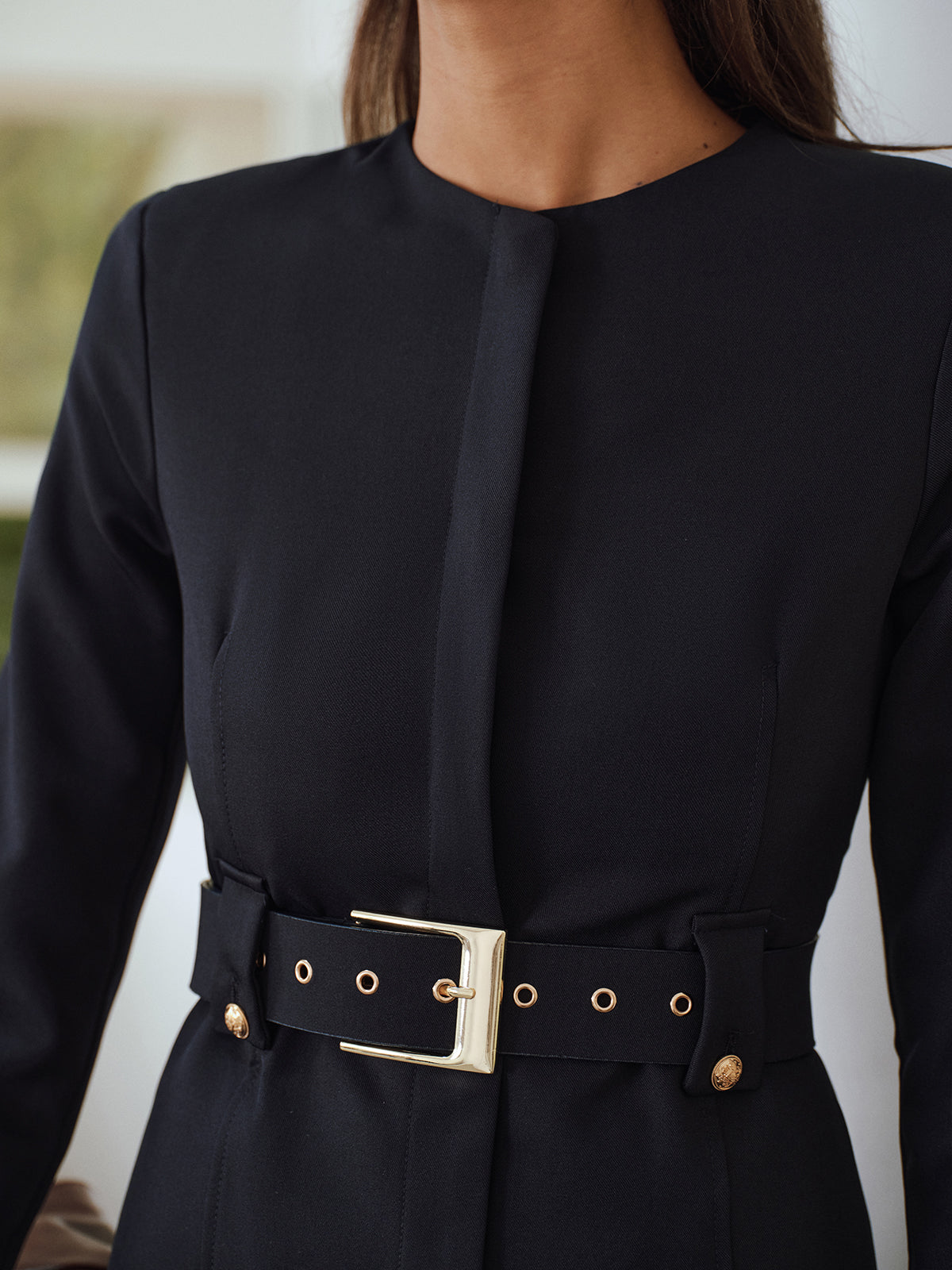 Blazer ajusté ceinturé
