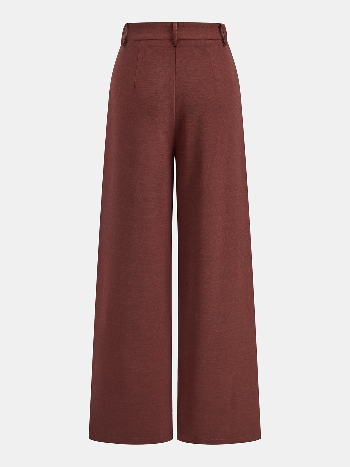 Mid-Waist Pleated Wide-Leg Pants