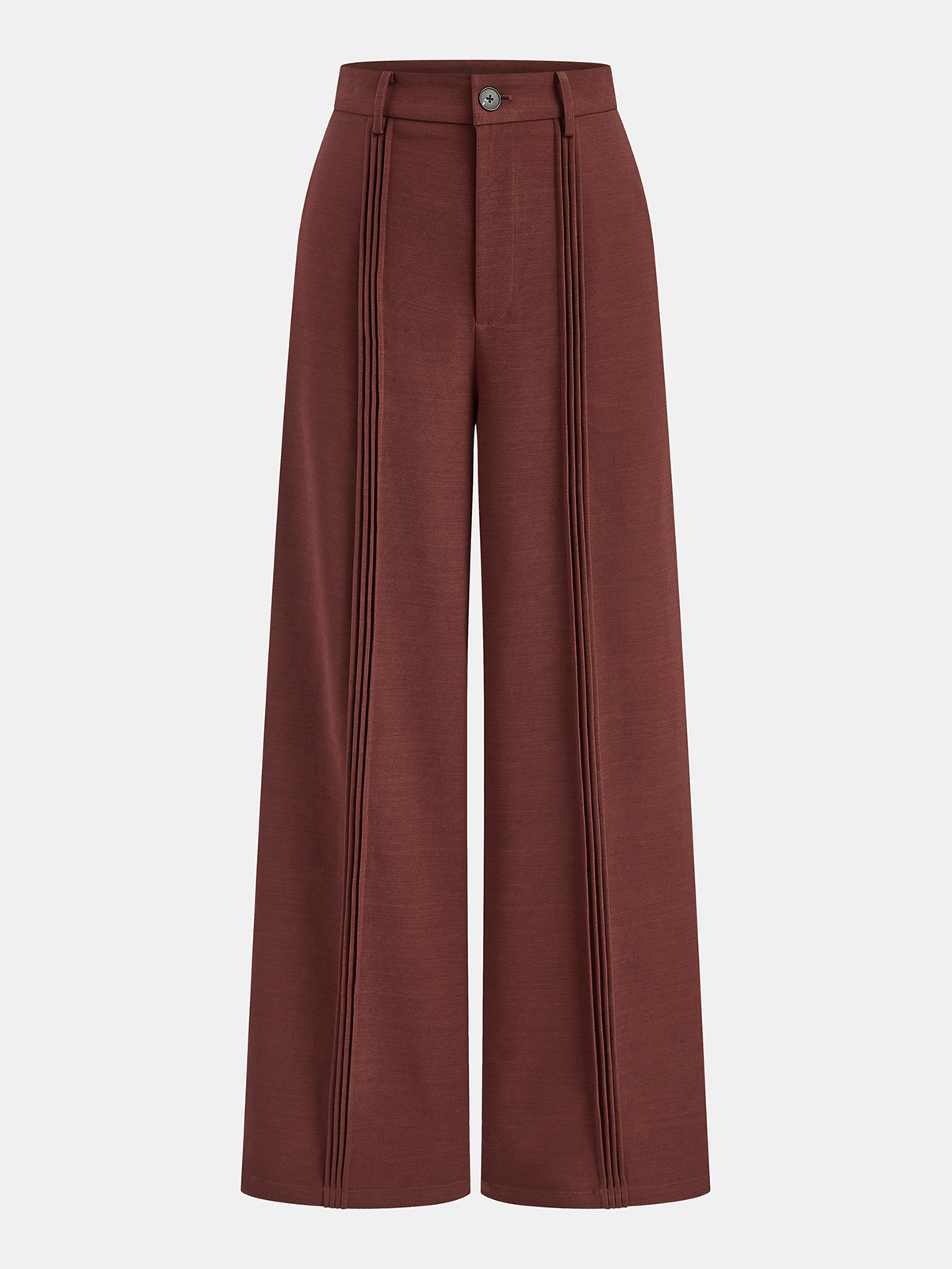 Pantalon plissé ample taille mi-haute