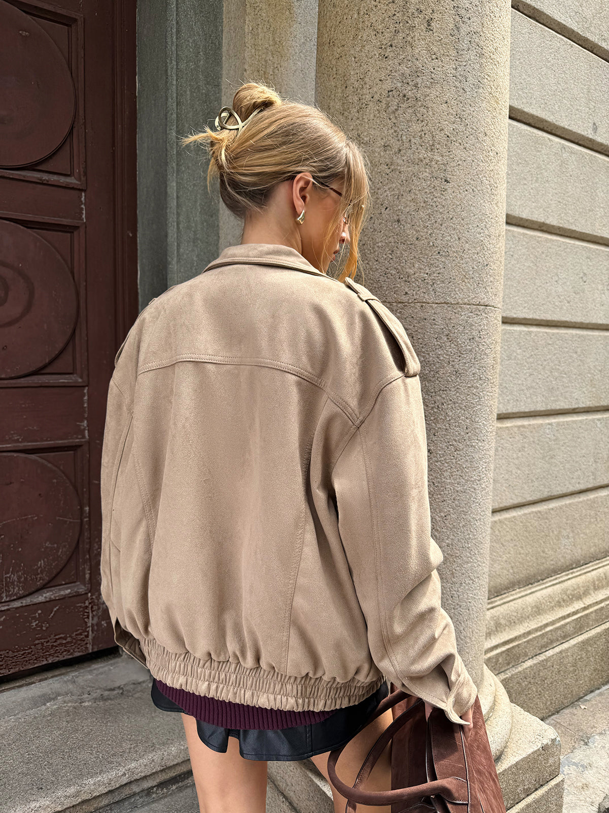 Oversized Long-Sleeve Utility Jacket