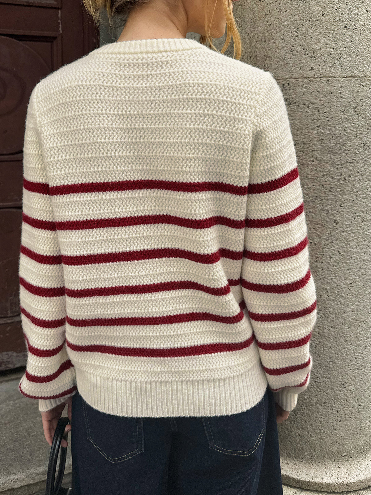 Gilet boutonné en métal rayé