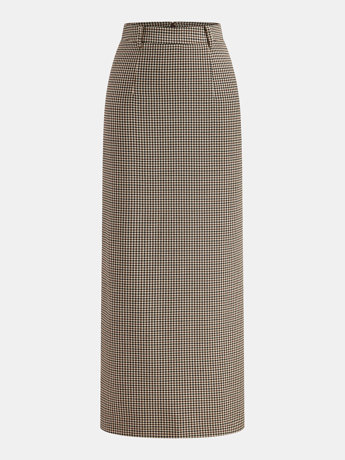 Houndstooth Midi Pencil Skirt