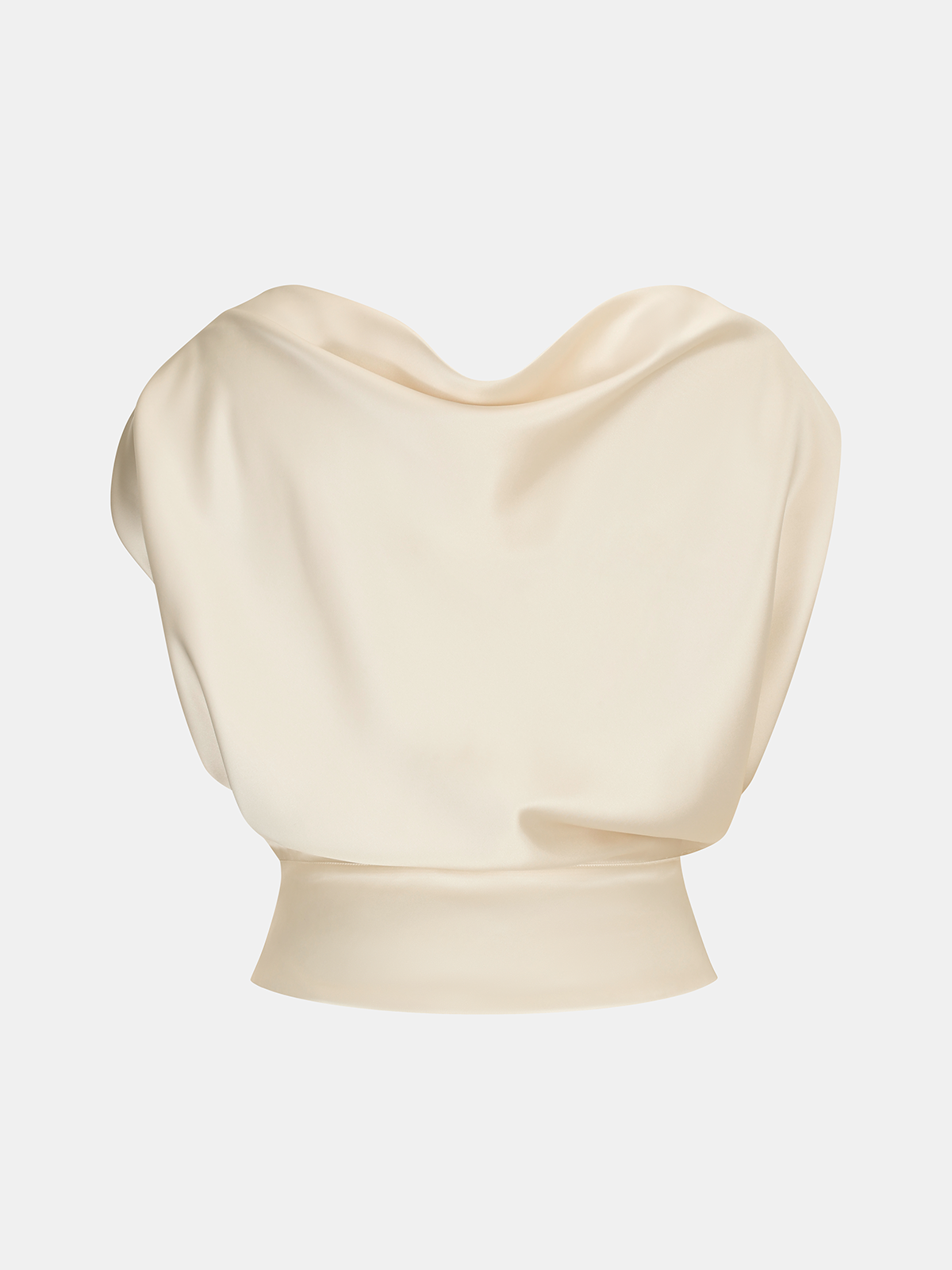 Ensemble jupe et haut drapé en satin