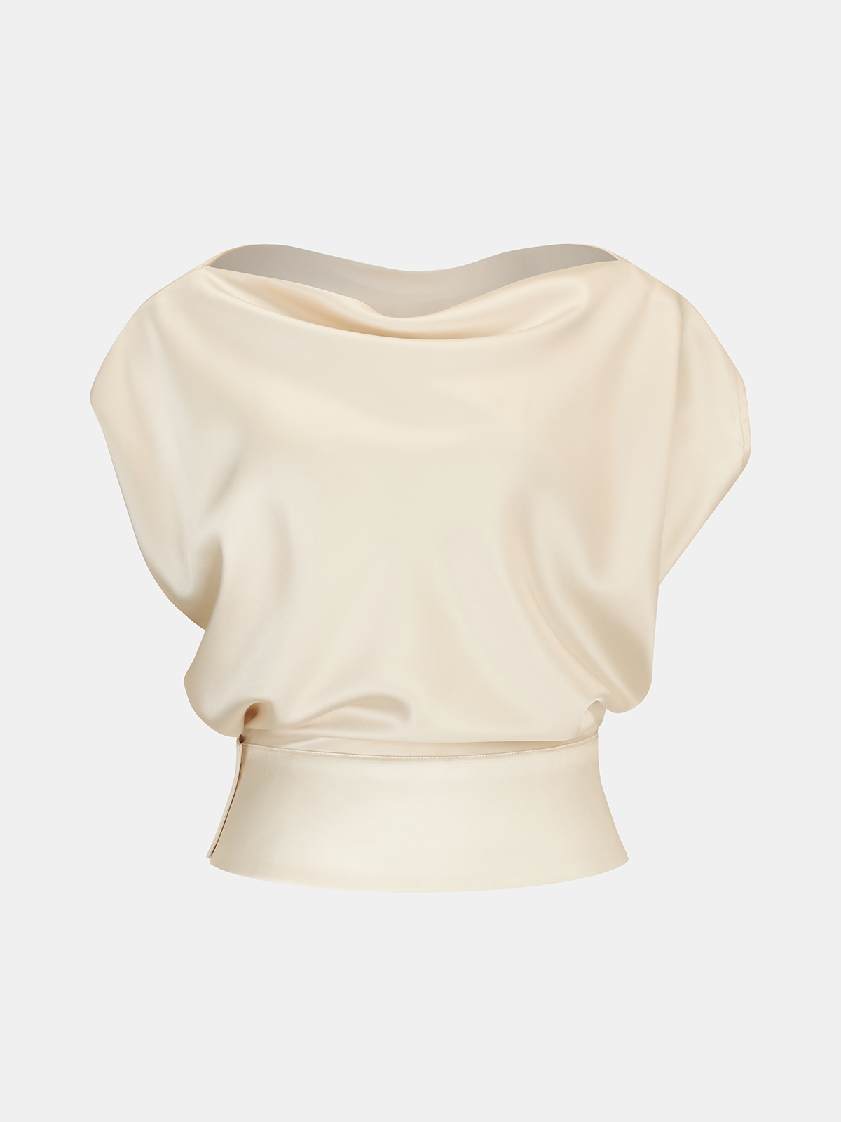 Ensemble jupe et haut drapé en satin