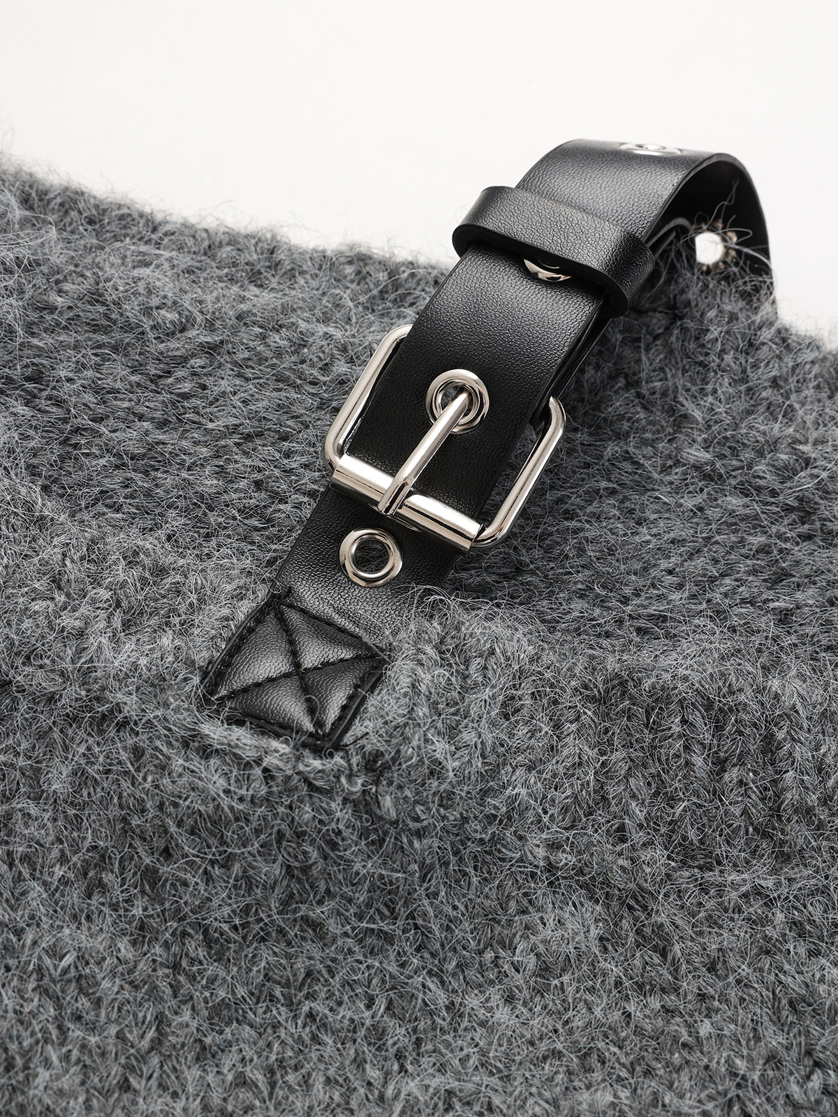 Buckle Detail Wool-Blend Sweater