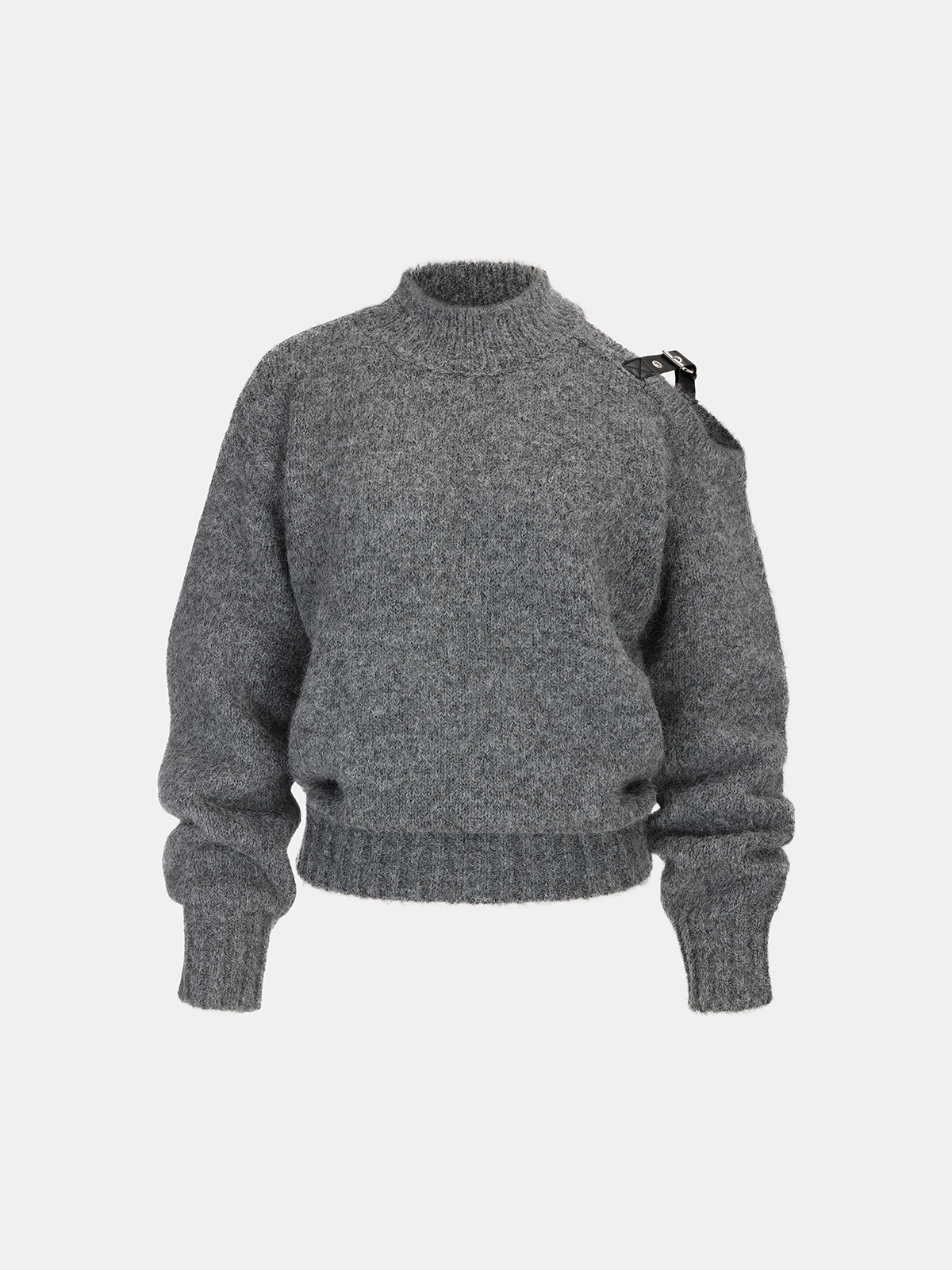 Buckle Detail Wool-Blend Sweater