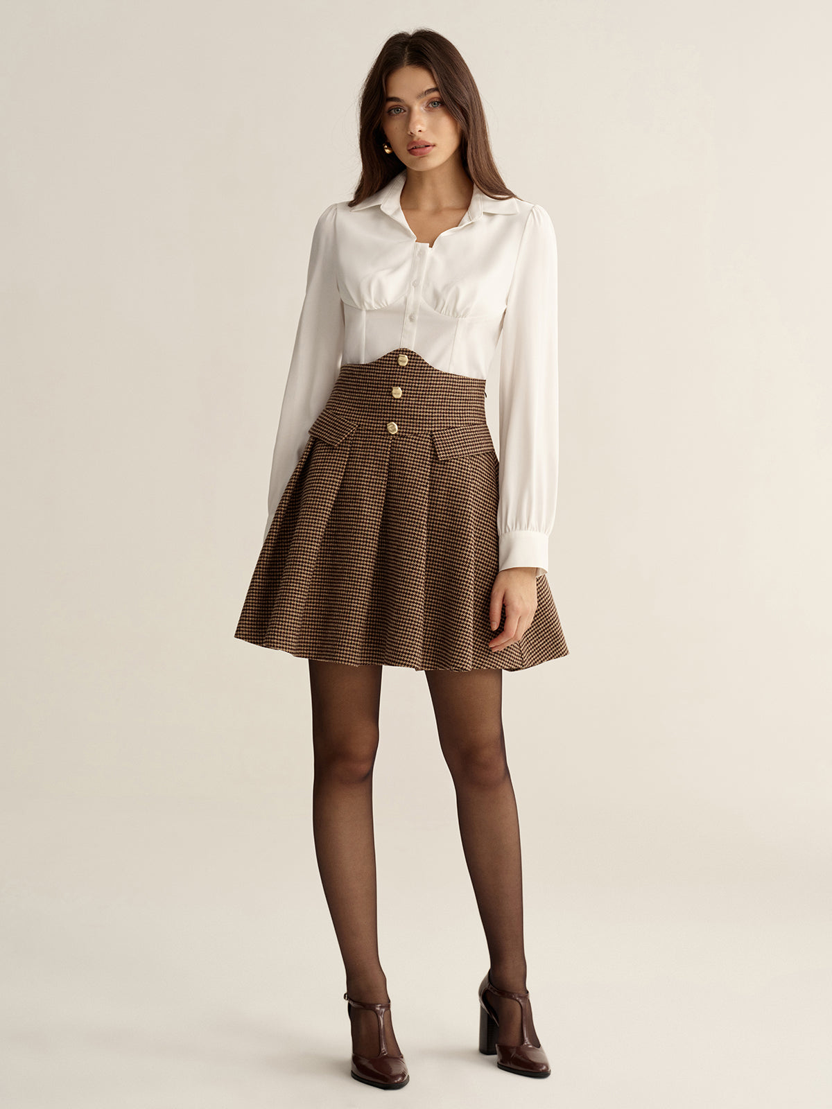 Chemise boutonnée style corset