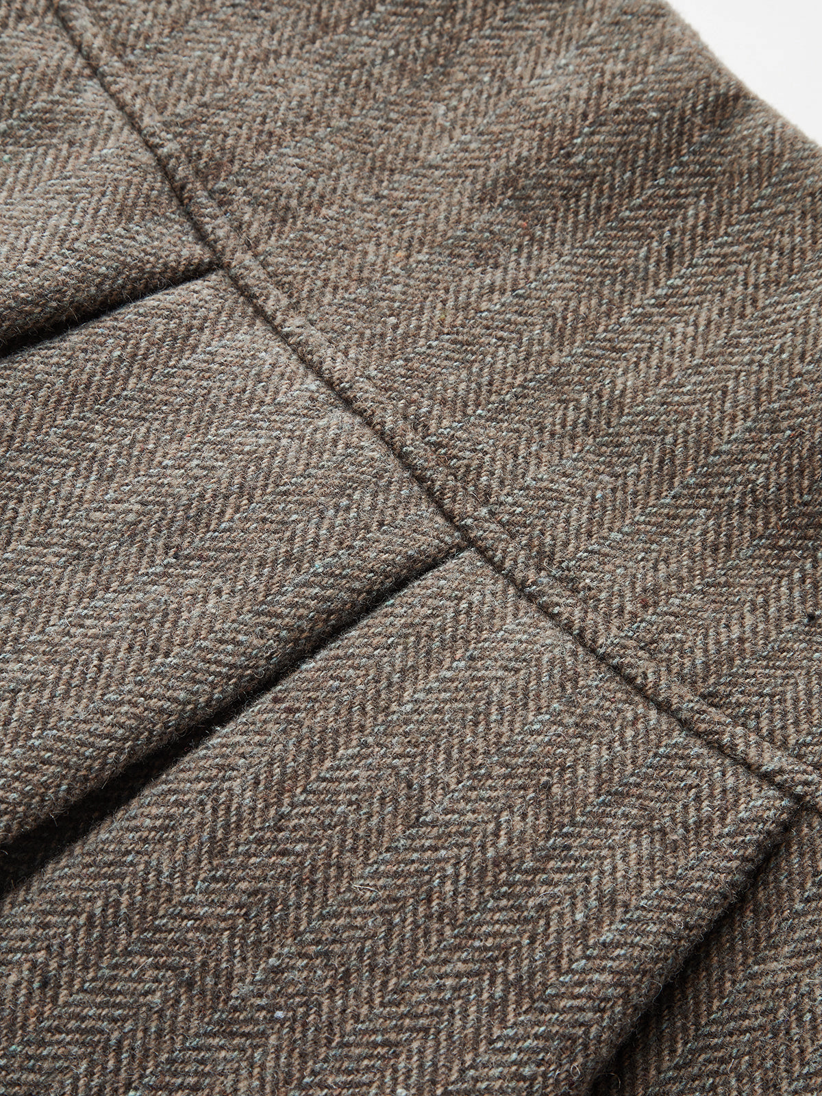 Herringbone Tweed Pleated Mini Skirt