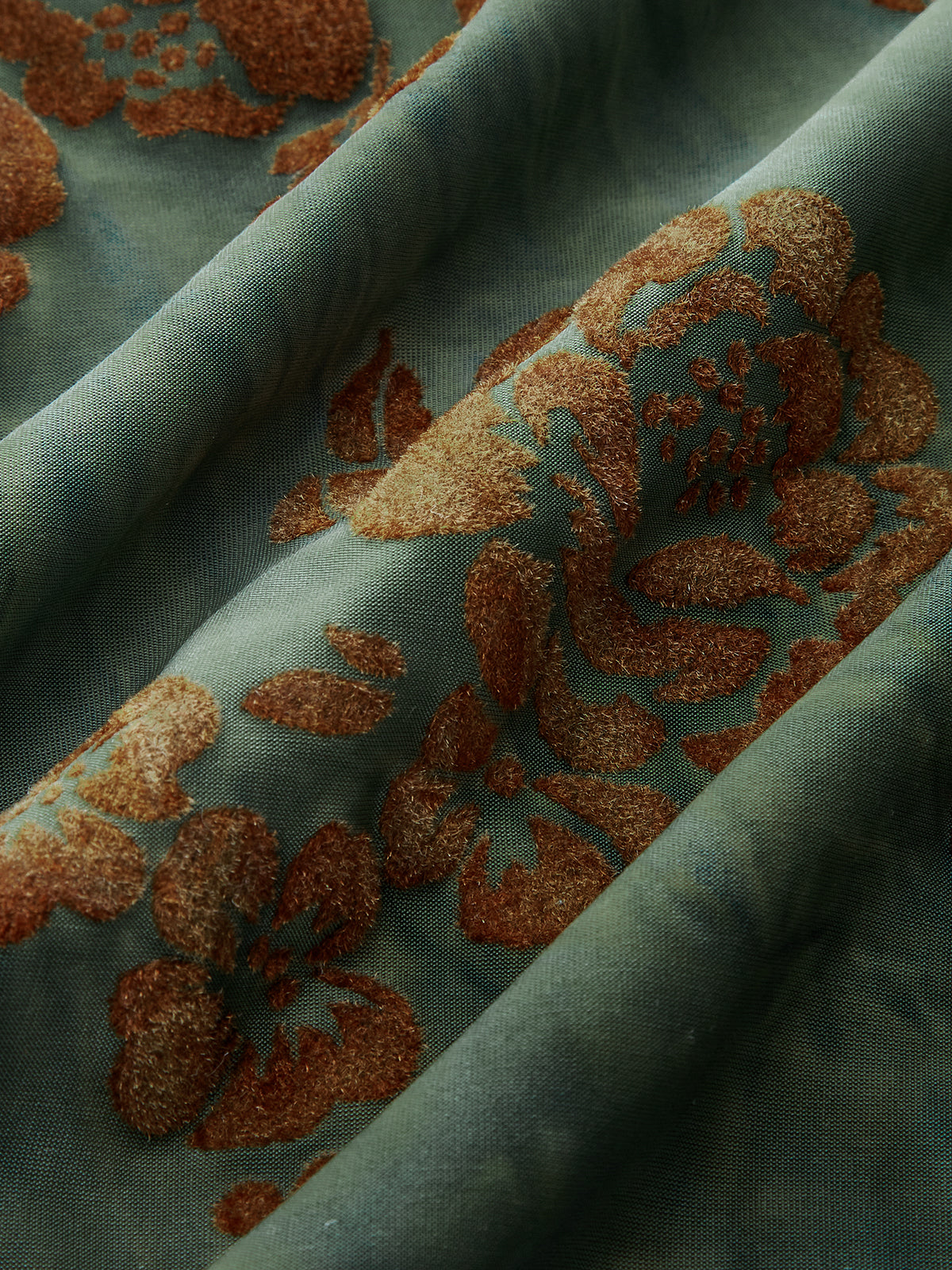 Maxirock aus floralem Jacquard mit Raffungen