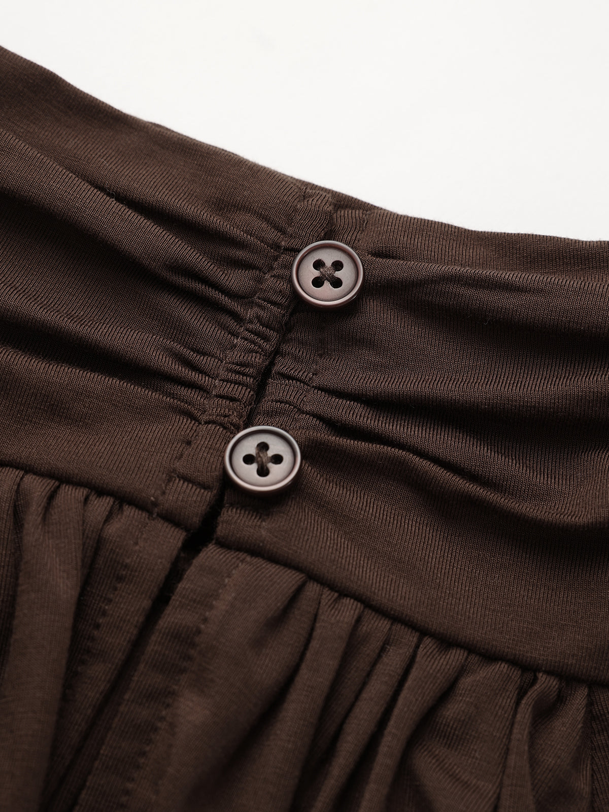 Mock Neck Ruched Modal Long-Sleeve Top
