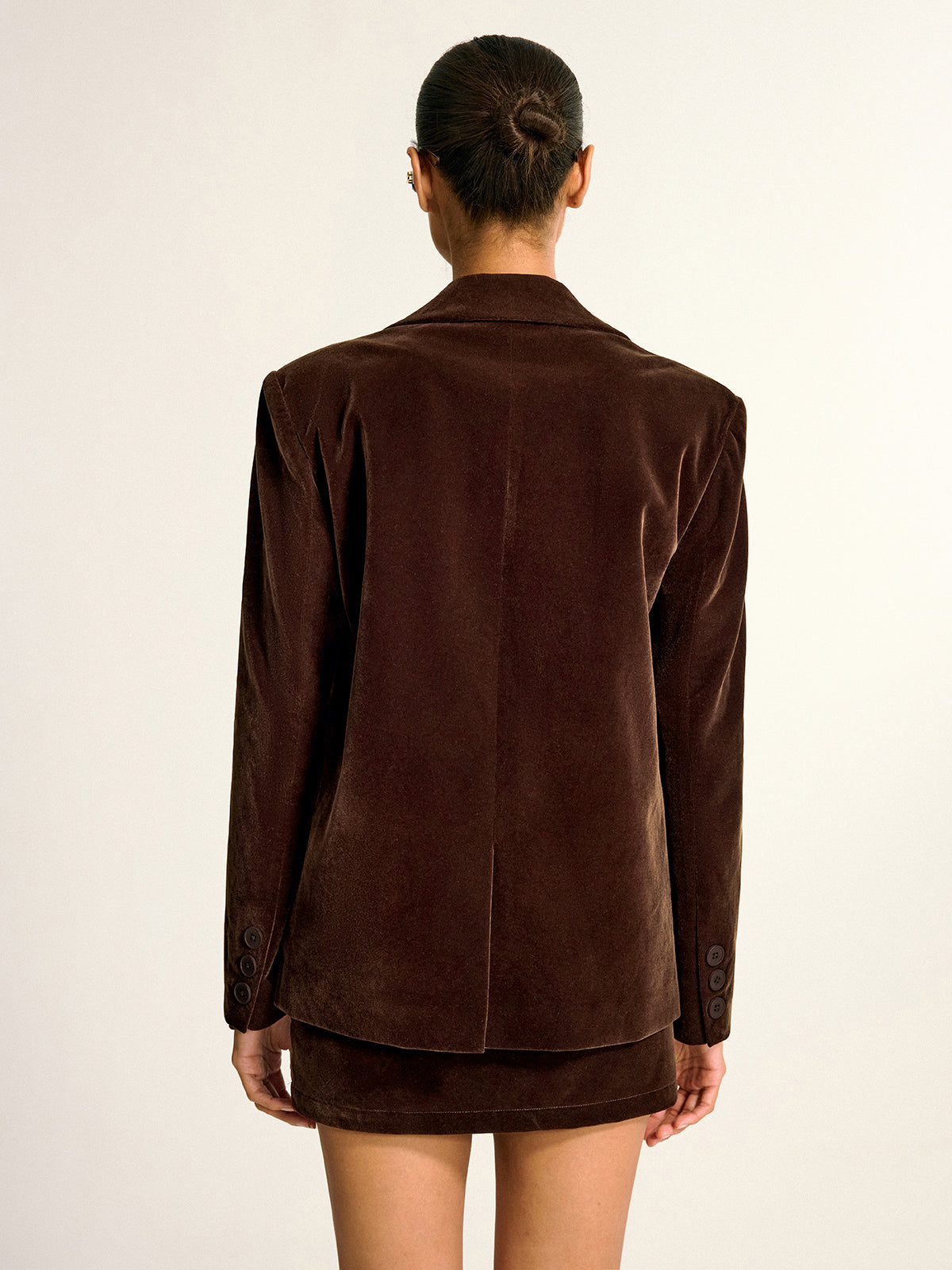 Blazer en velours à col châle