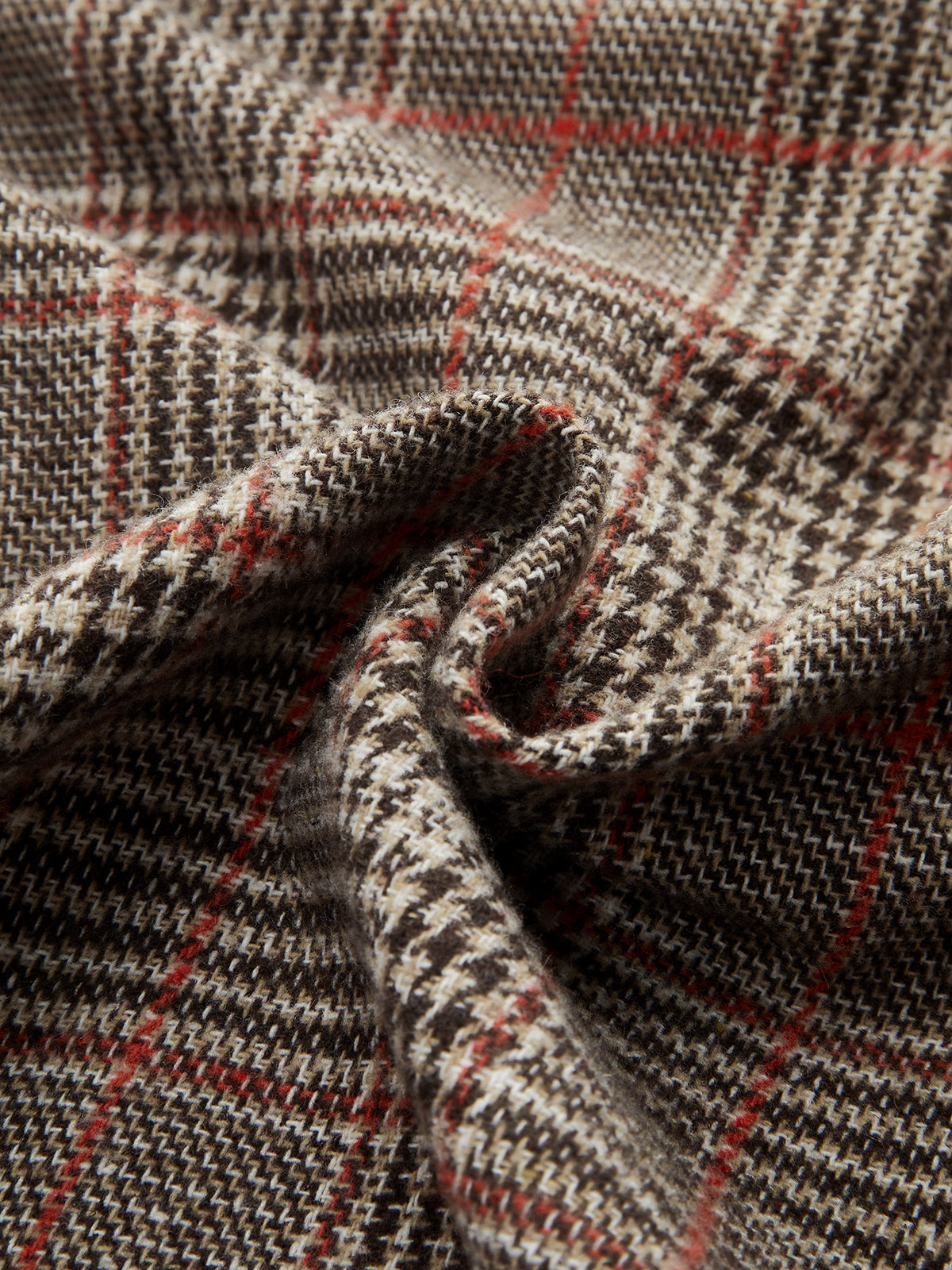 Metall-Detail-Schlitz-Plaid-Hose mit weitem Bein