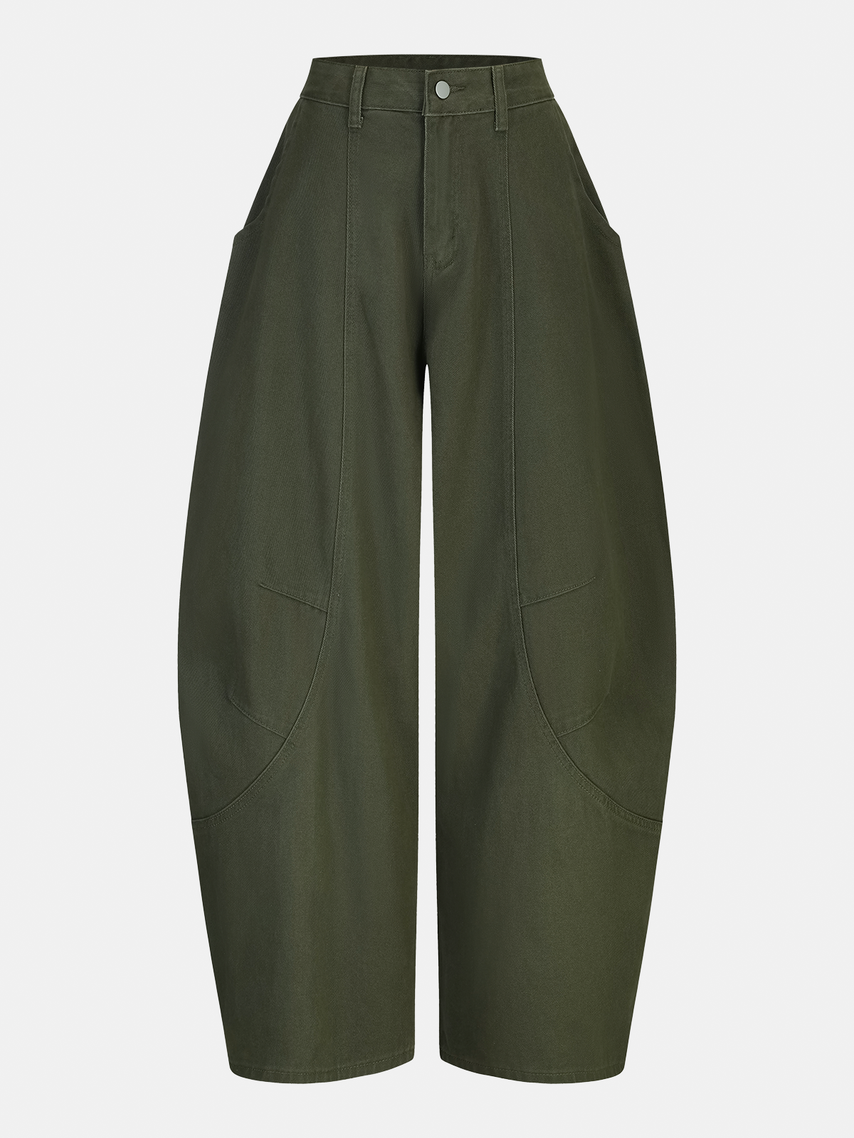 Mid-Rise Hose mit gebogenem Bein