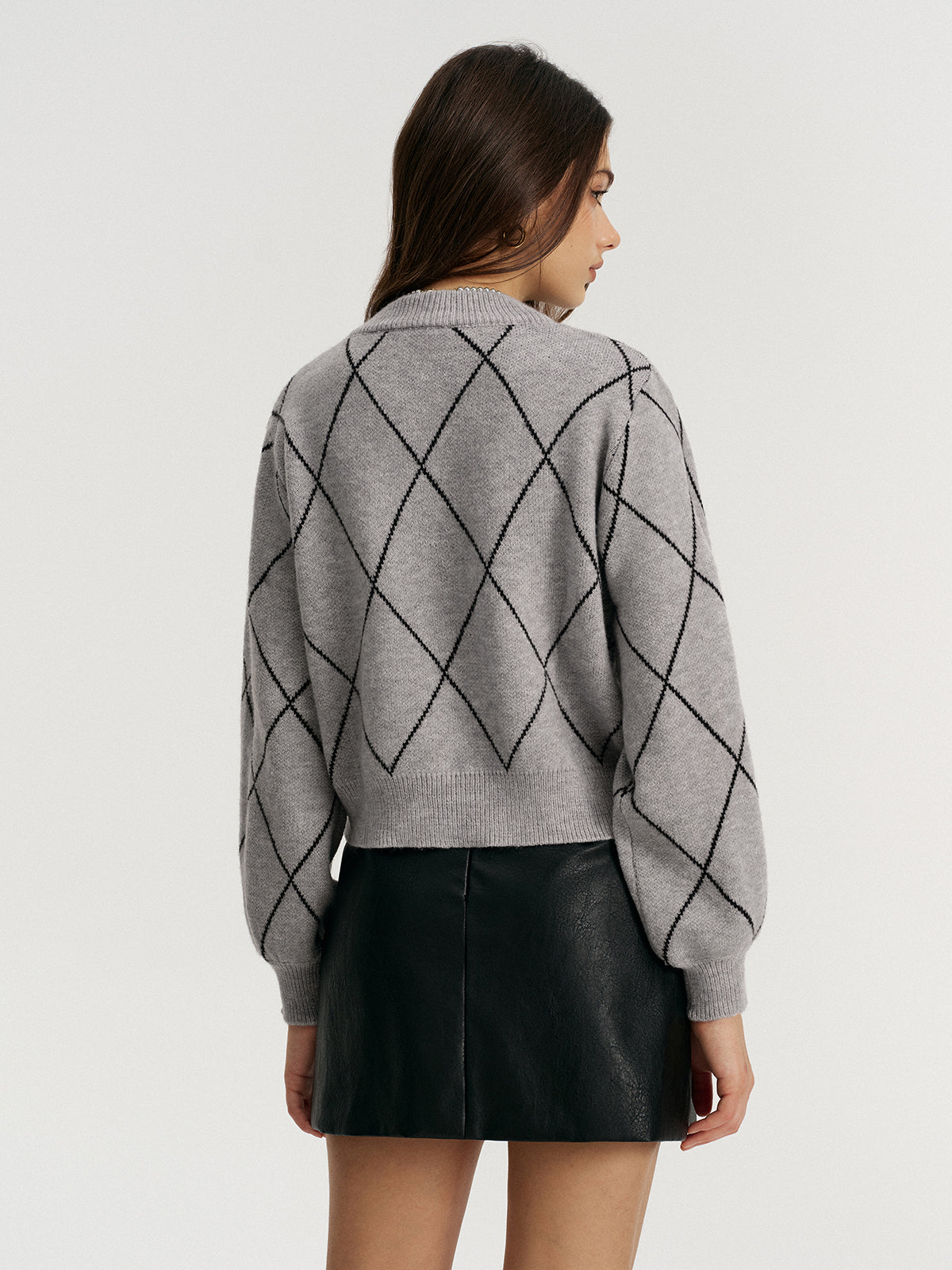 Pull Argyle à Nœud Papillon