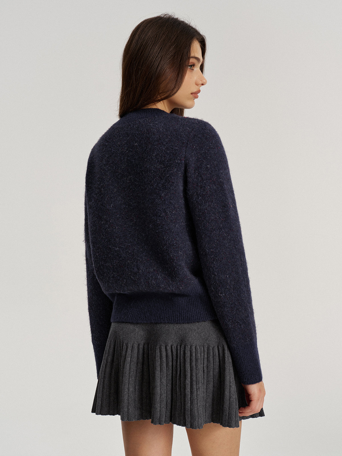 Gilet en laine mélangée jacquard Argyle