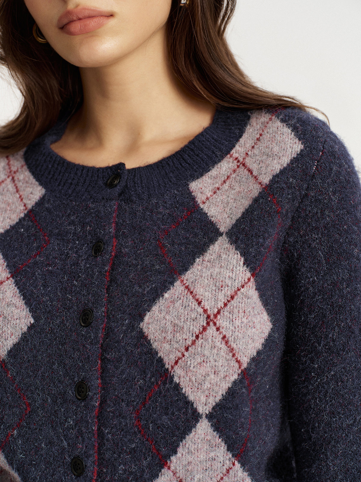 Gilet en laine mélangée jacquard Argyle