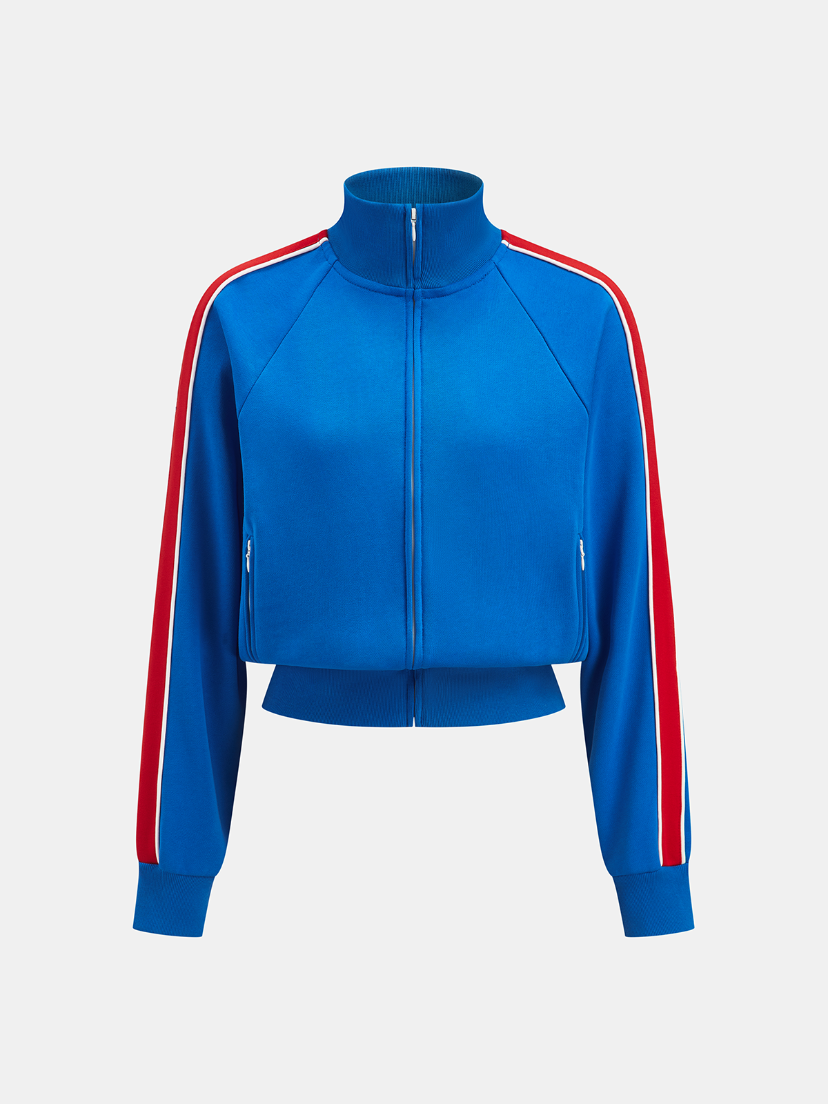 Side Striped Zip-Front Track Jacket