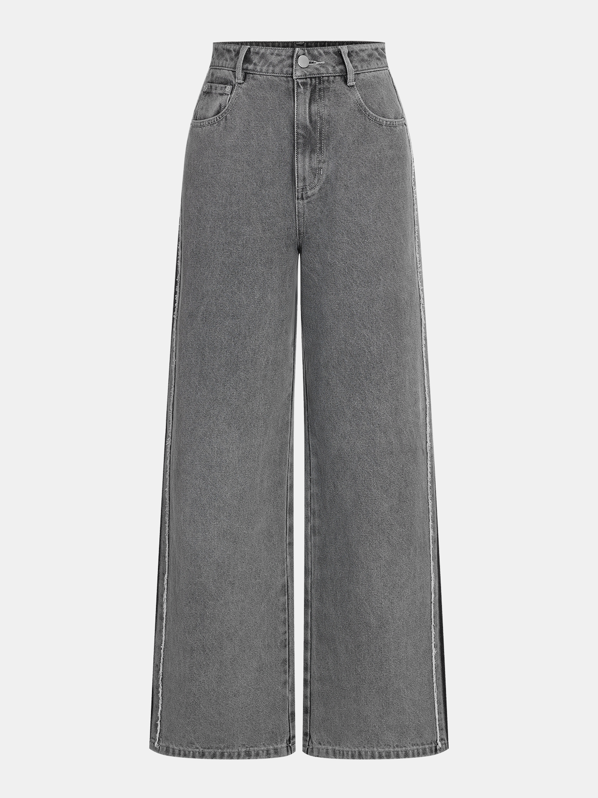 Jeans amples à bandes latérales
