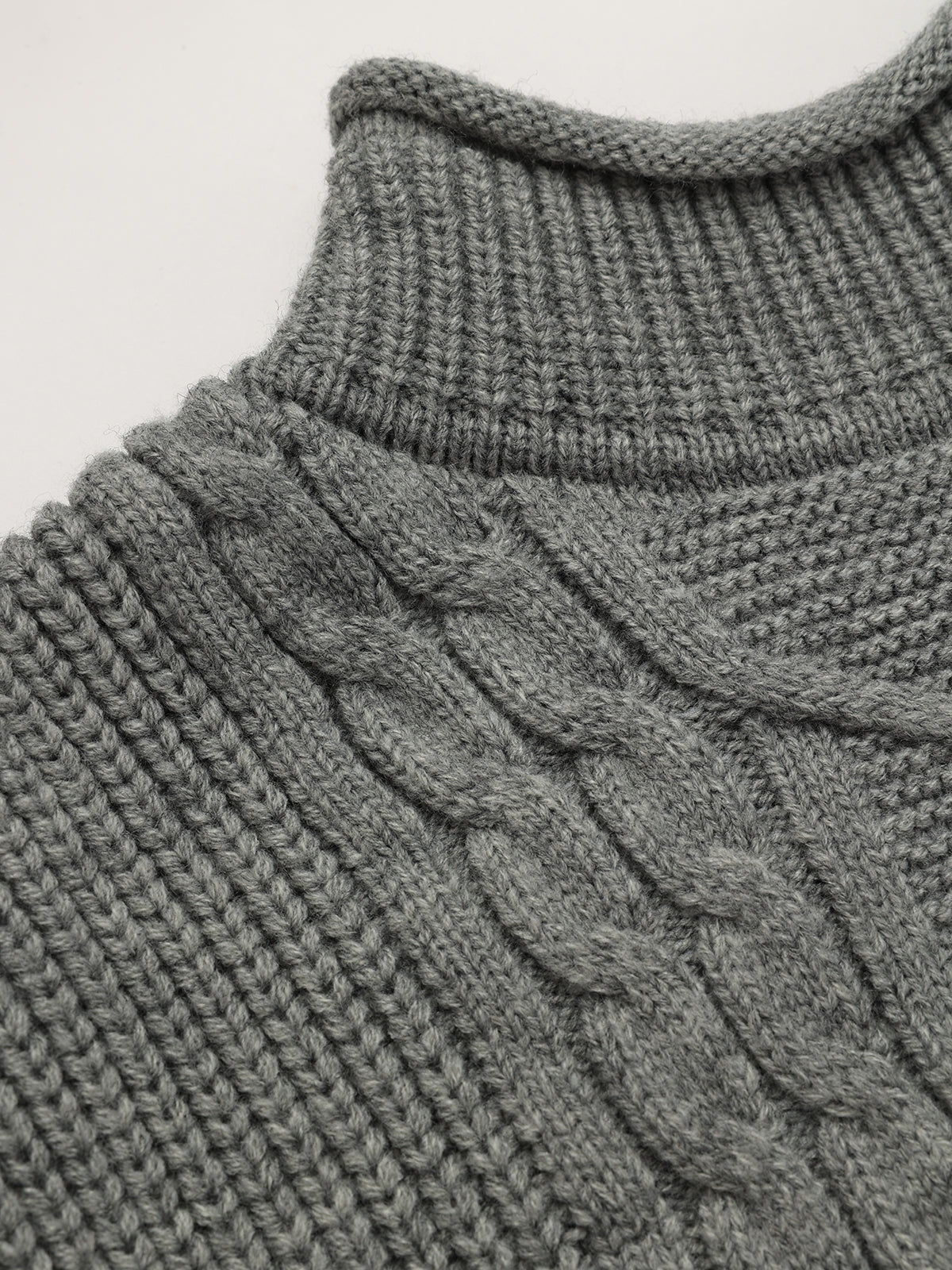 Wool Blend Mock Neck Bow Detail Cable Knit Vest