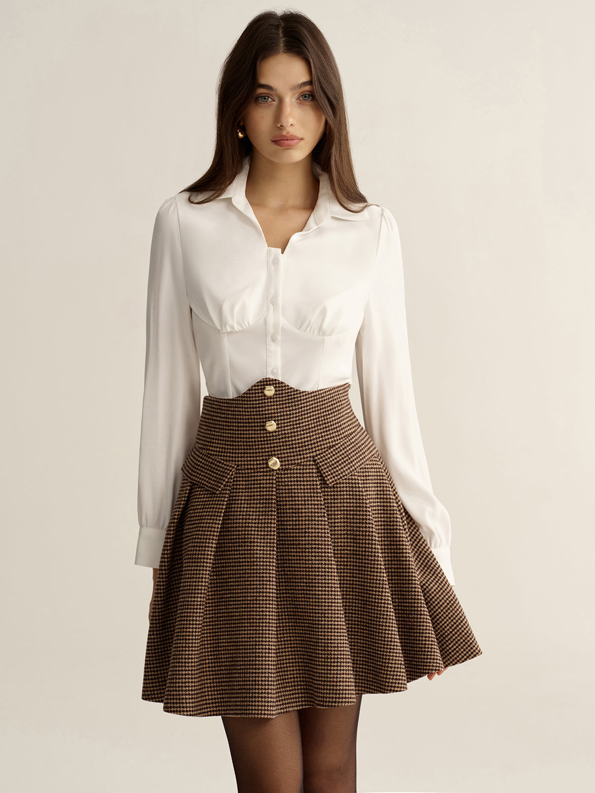 Chemise boutonnée style corset