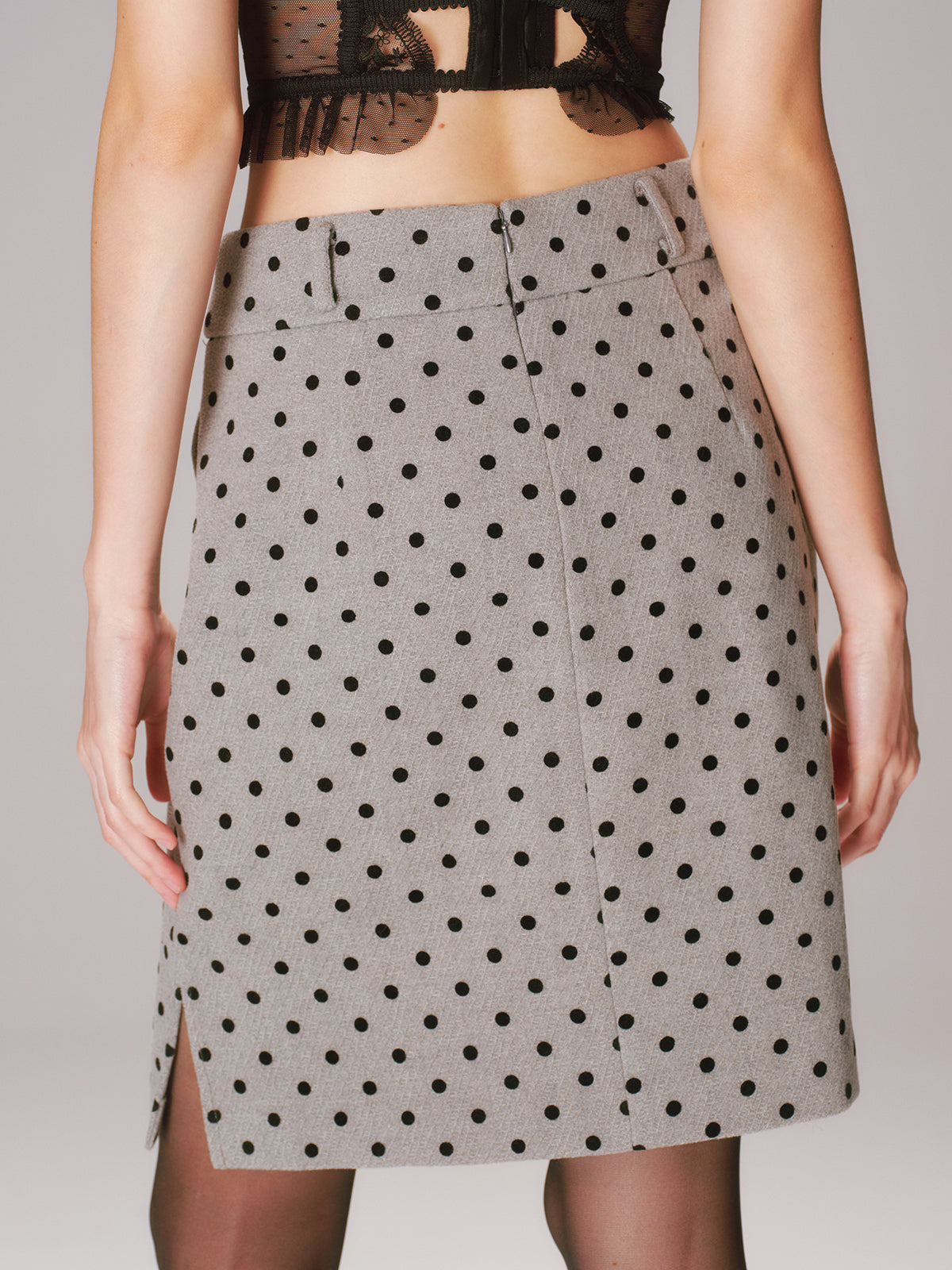 Polka Dot A-Line Mini Skirt