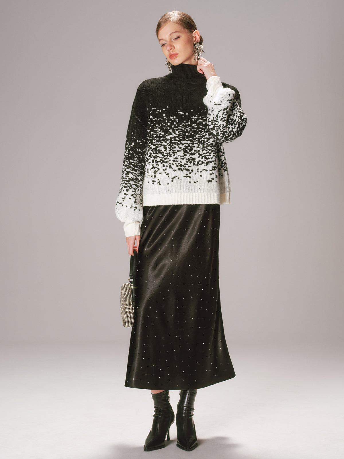 Gradient Wool-Blend Turtleneck Sweater