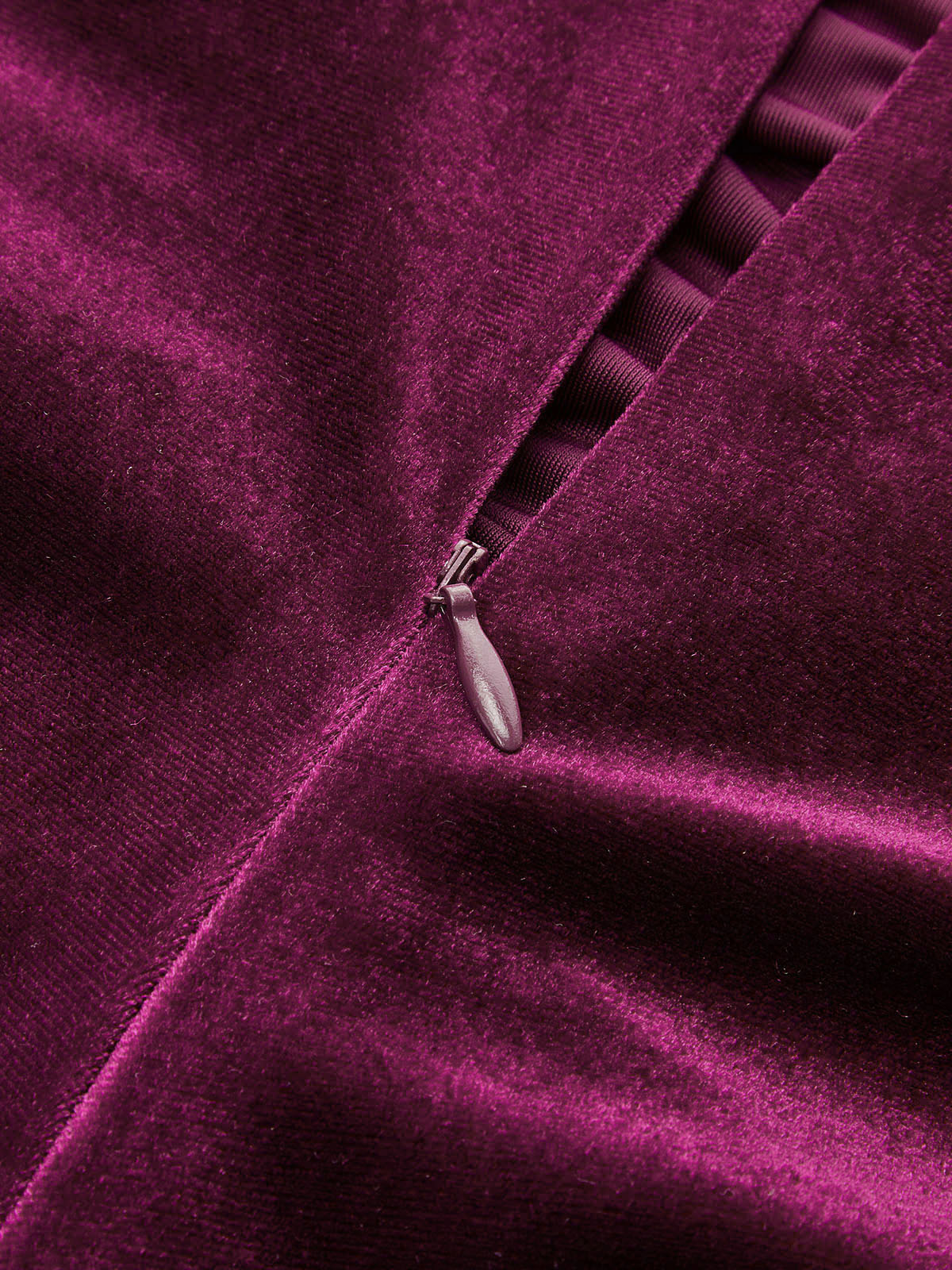 Velvet Ruched Long-Sleeve Bodysuit