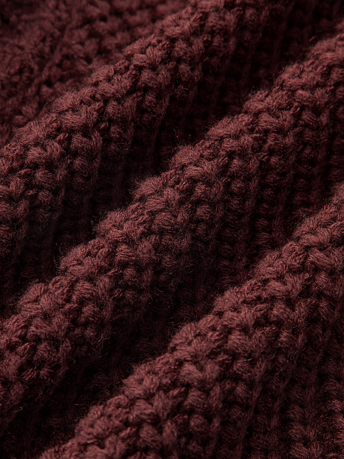Grober Strickpullover mit Schalkragen