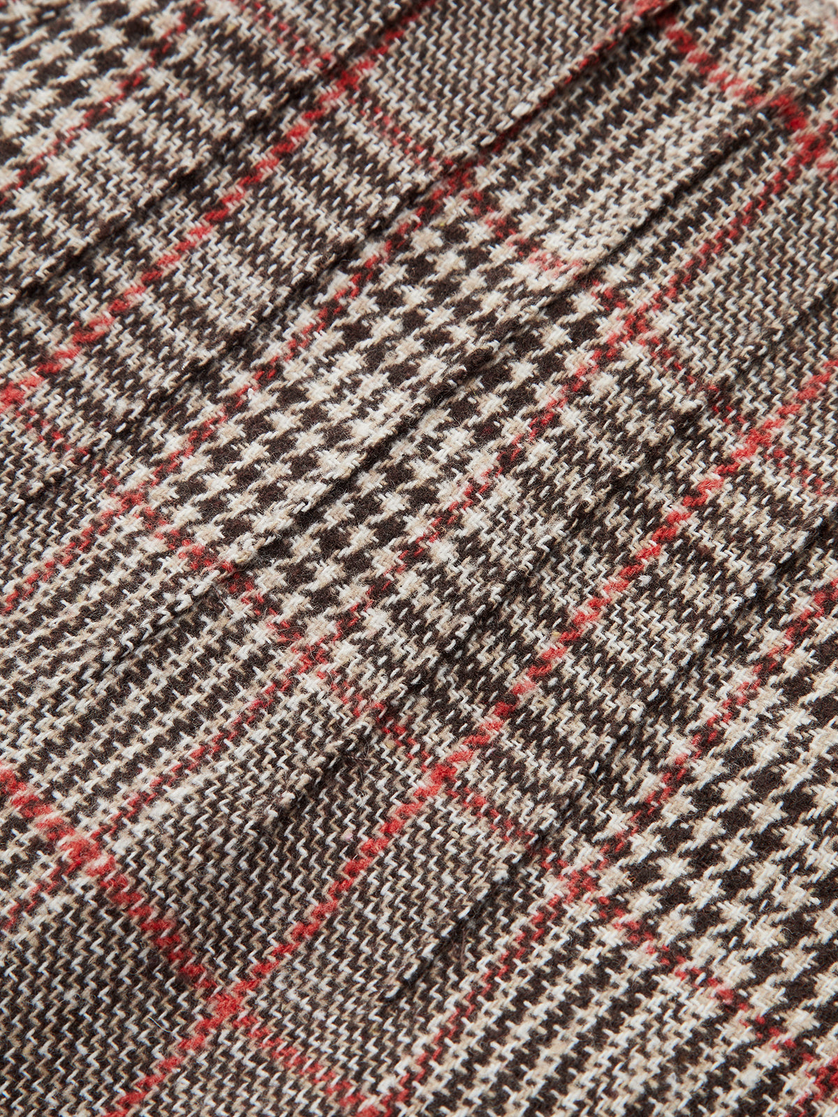 High-Waist Plaid Tweed Shorts