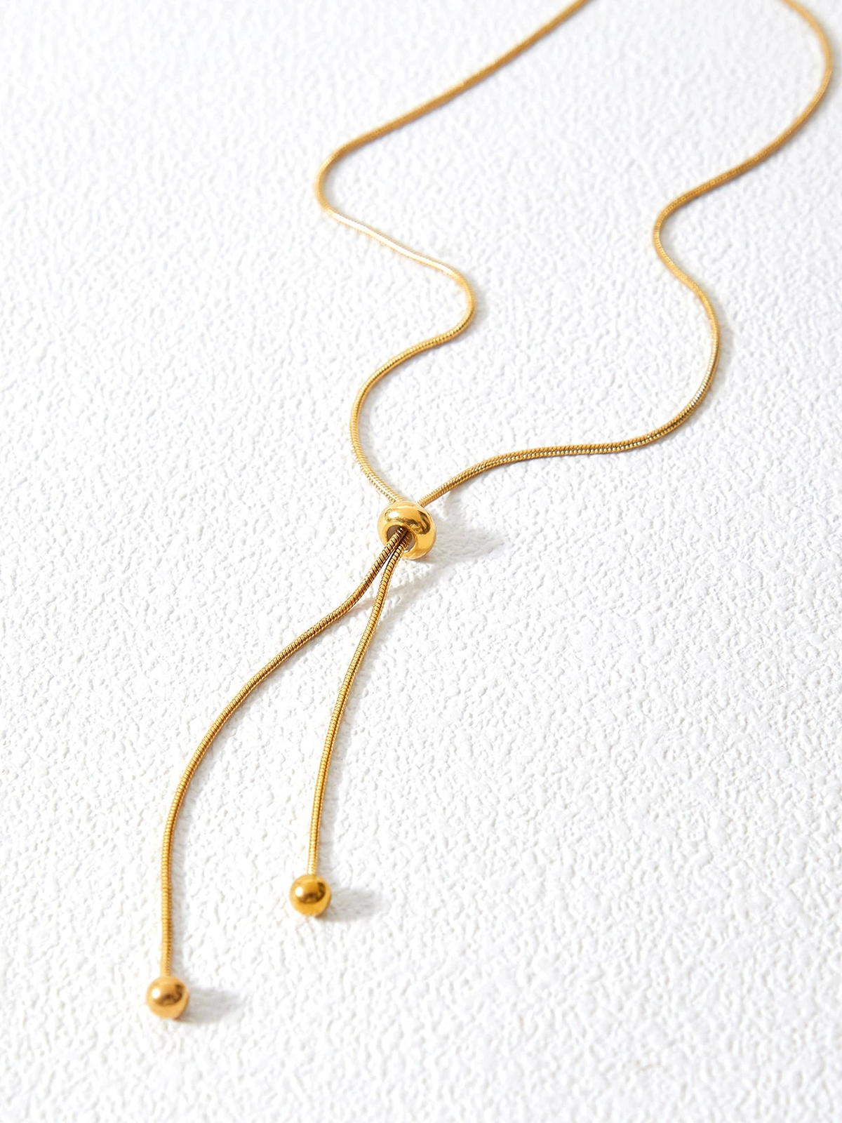 Snake Chain Lariat Necklace