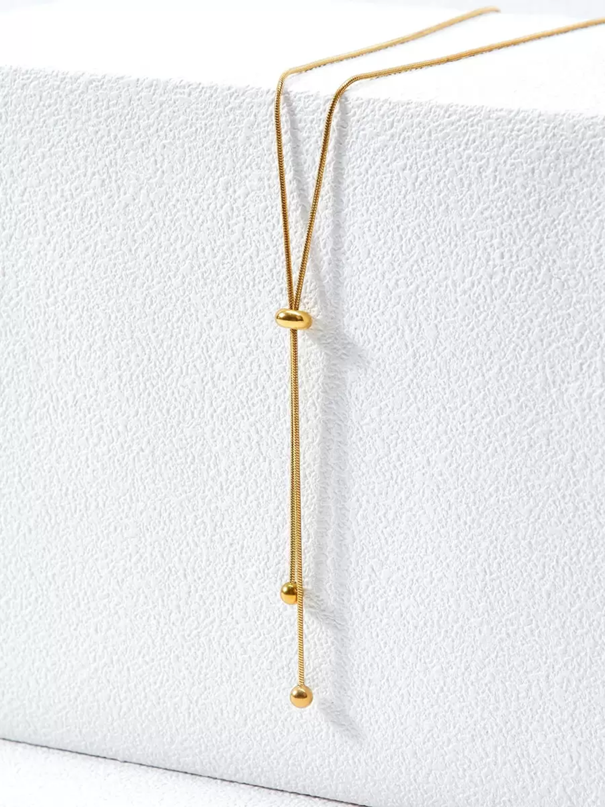 Snake Chain Lariat Necklace