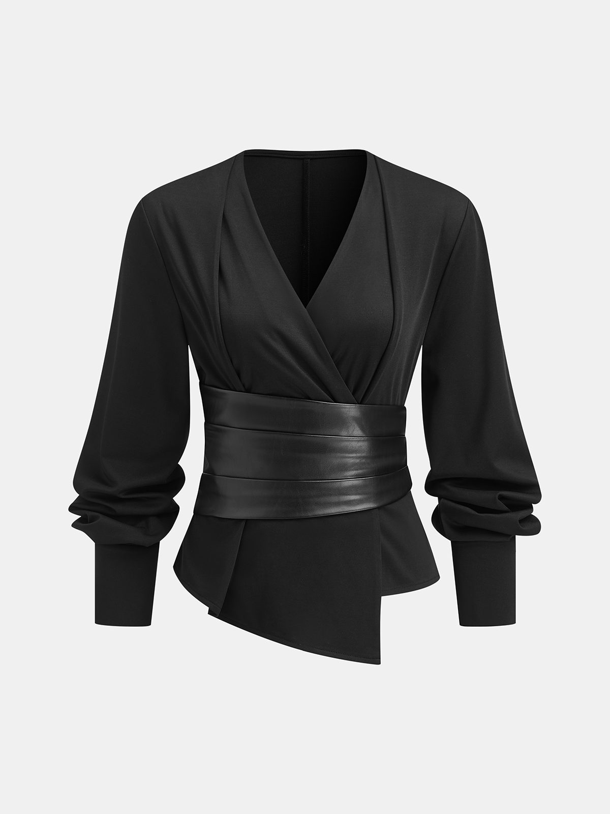 Removable Waist Corset Wrap Blouse