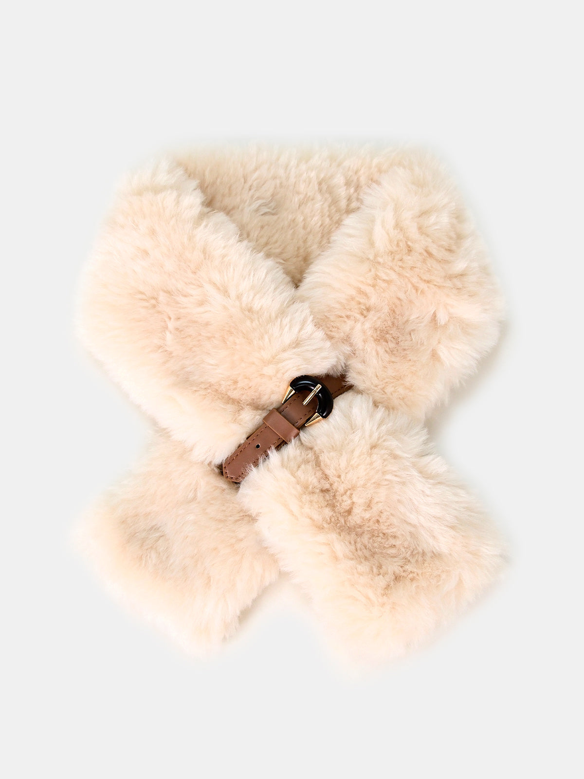 Faux Fur Buckle Scarf