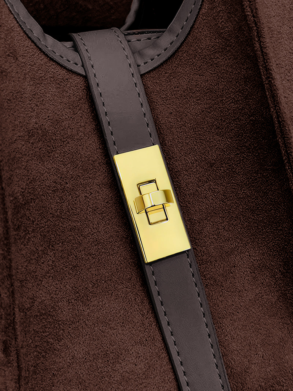 Vintage-Inspired Suede Top-Handle Bag