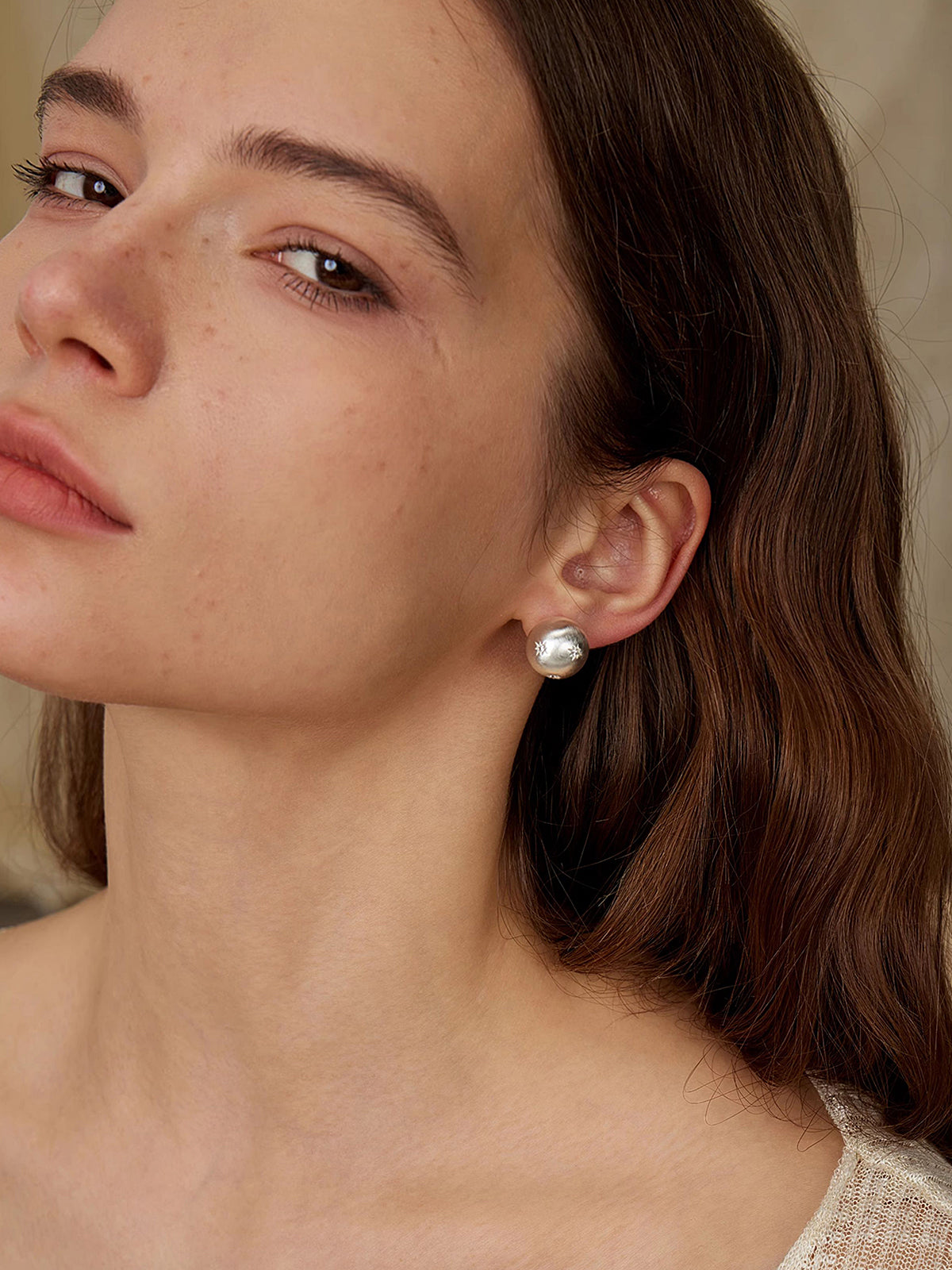 Star-Detail Double-Pearl Earrings
