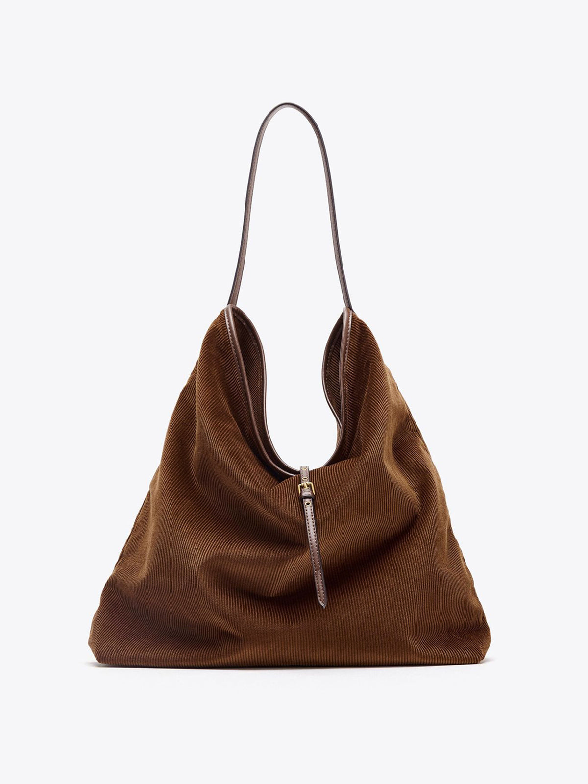 Large-Capacity Corduroy Hobo Bag