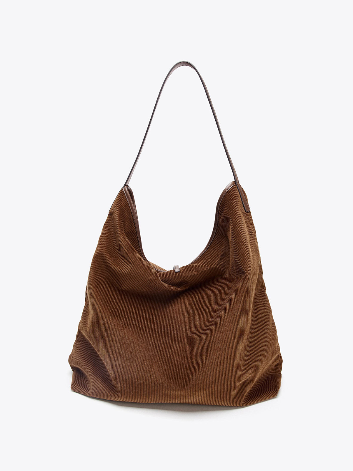 Large-Capacity Corduroy Hobo Bag