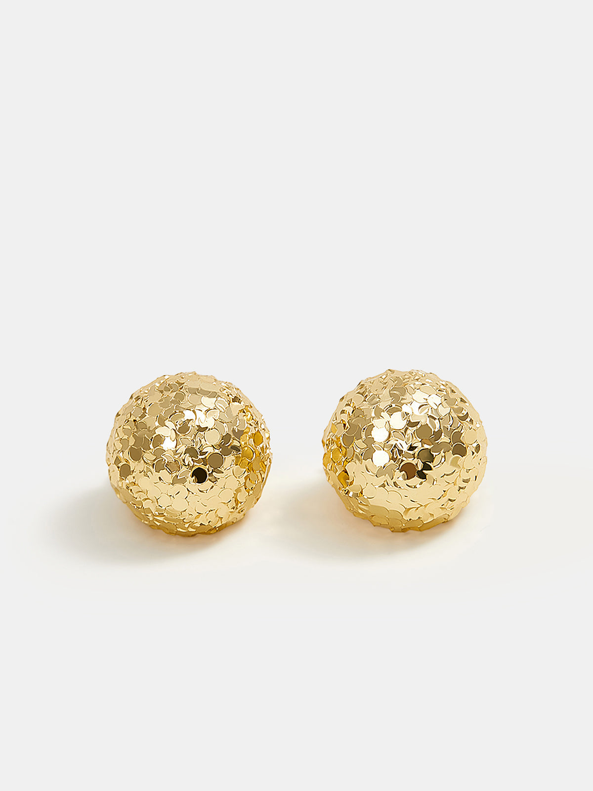 Textured Gold-Tone Hoop Earrings