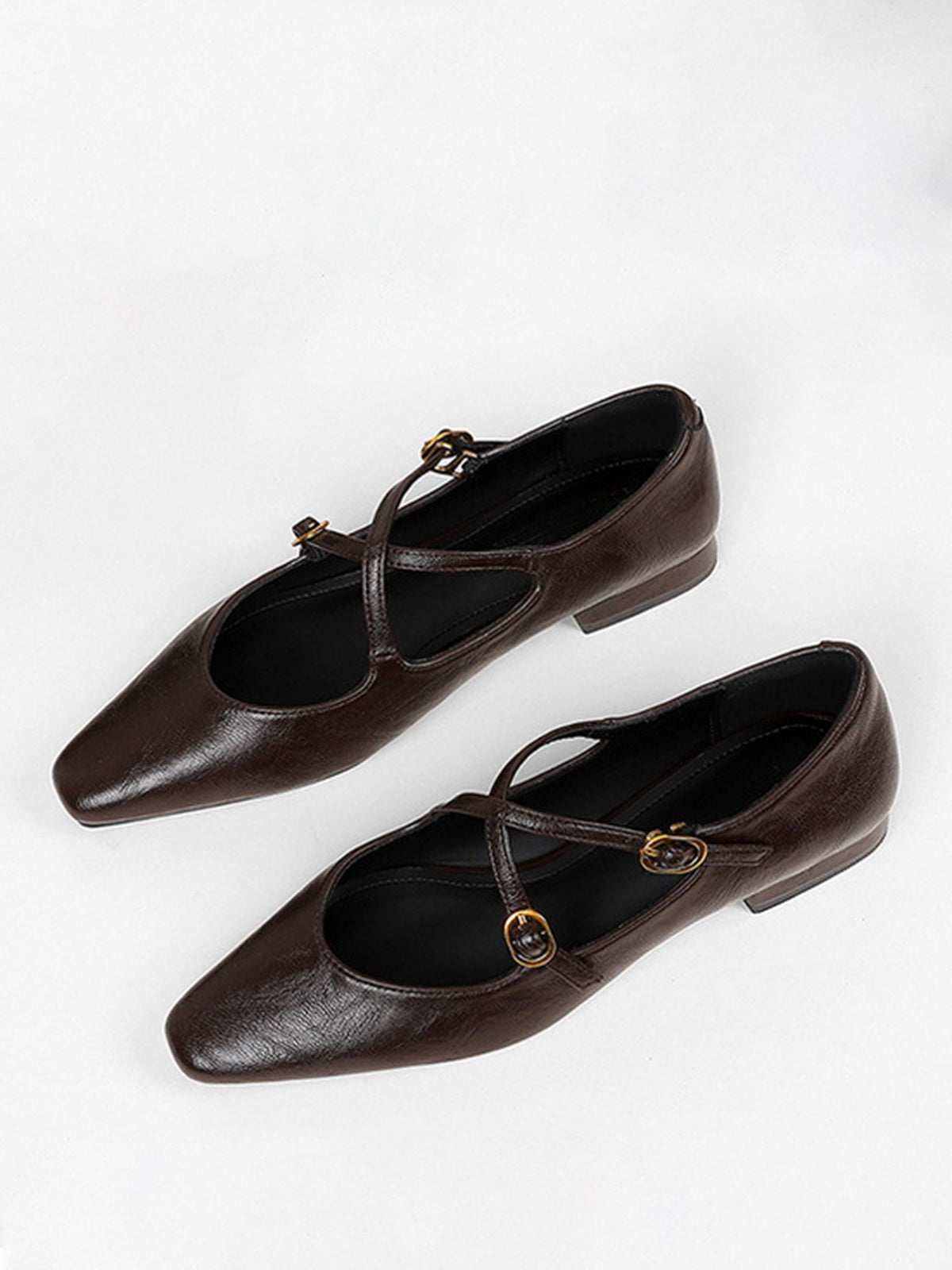 Crisscross Buckle Mary Jane Shoes