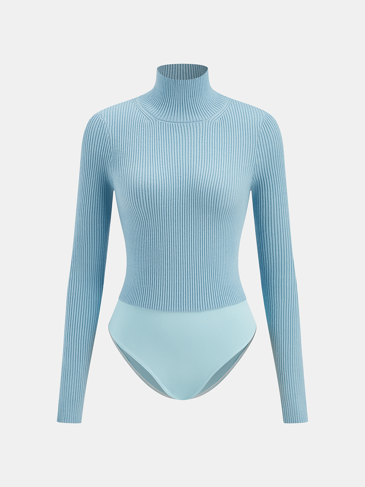 Turtleneck Rib-Knit Bodysuit