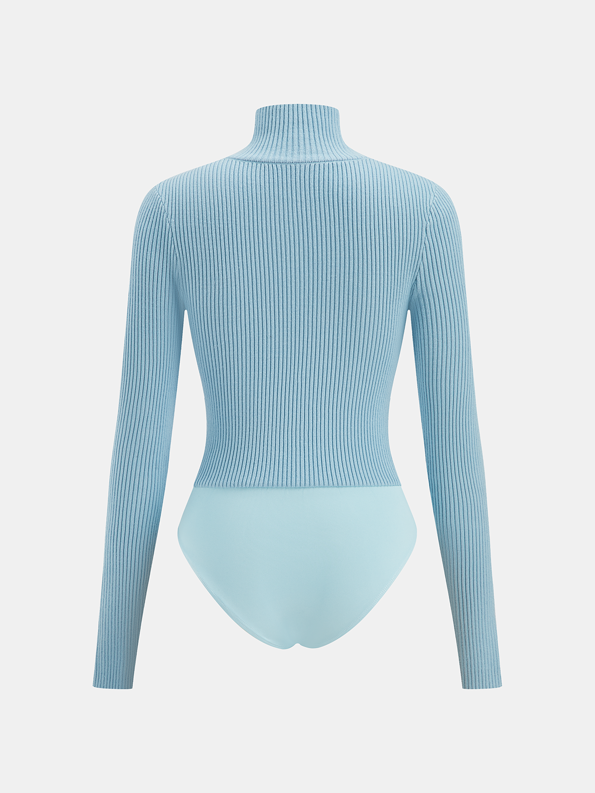 Turtleneck Rib-Knit Bodysuit