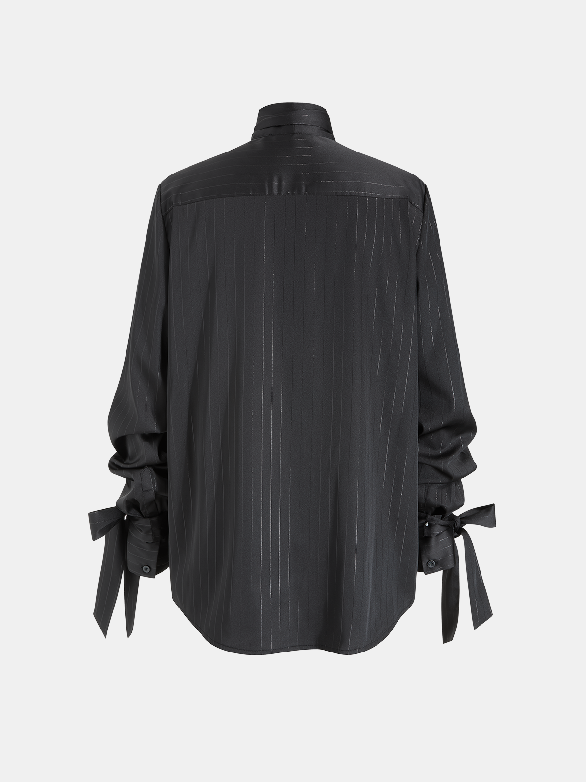Ribbon-Detail Long-Sleeve Shirt