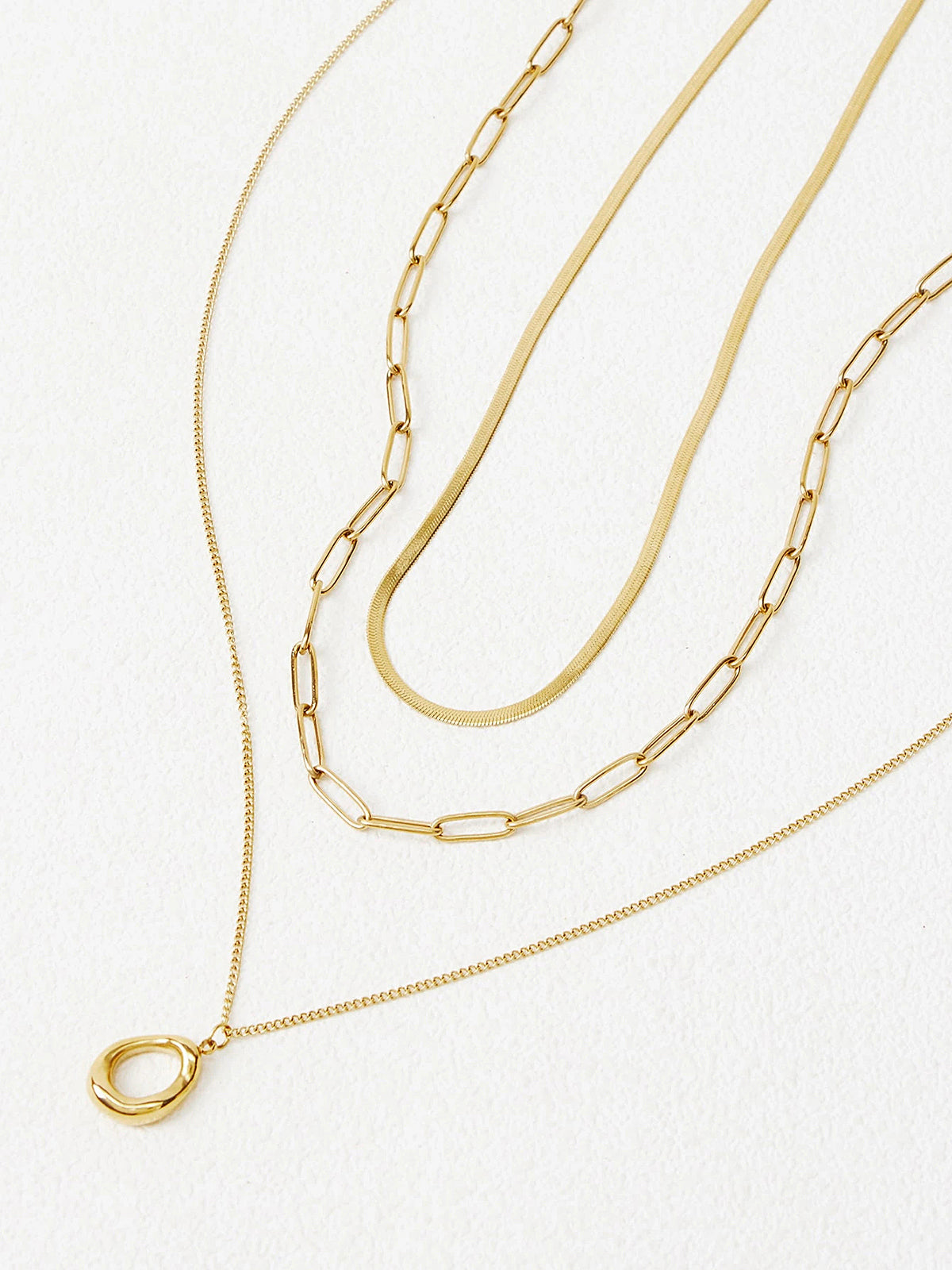 Layered Gold-Tone Chain Necklace