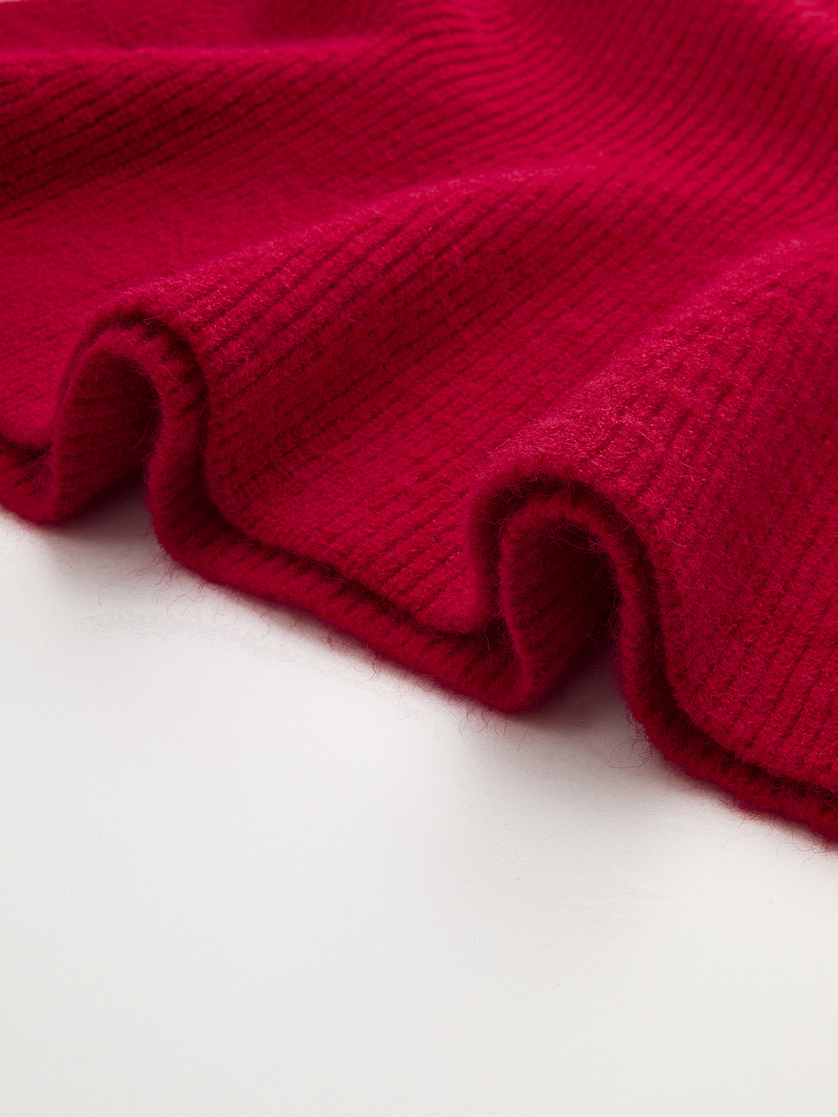 One-Shoulder Rib-Knit Peplum Sweater